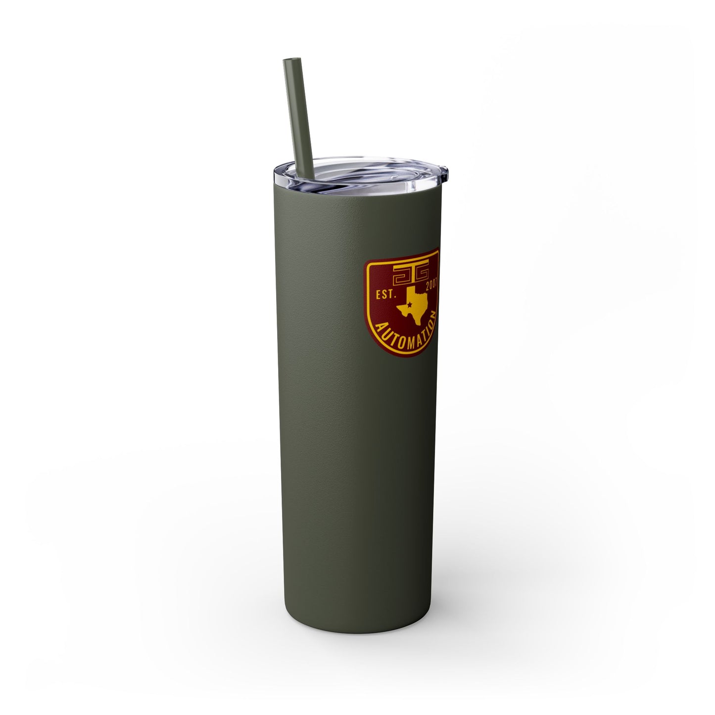 GTG Badge Logo Skinny Tumbler with Straw, 20oz