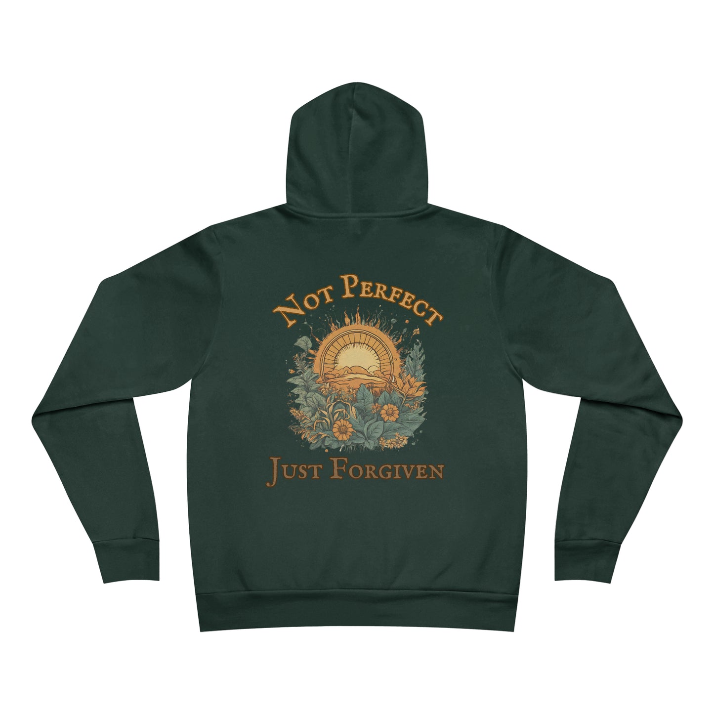 Not Perfect Just Forgiven WYCD Logo Unisex Garment-Dyed Hoodie