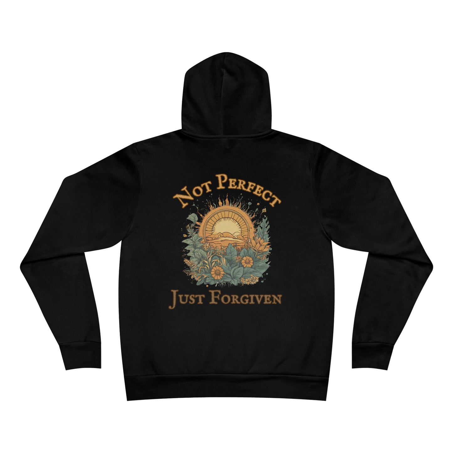 Not Perfect Just Forgiven WYCD Logo Unisex Garment-Dyed Hoodie