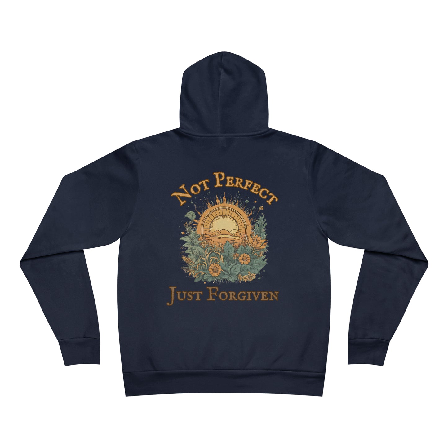 Not Perfect Just Forgiven WYCD Logo Unisex Garment-Dyed Hoodie