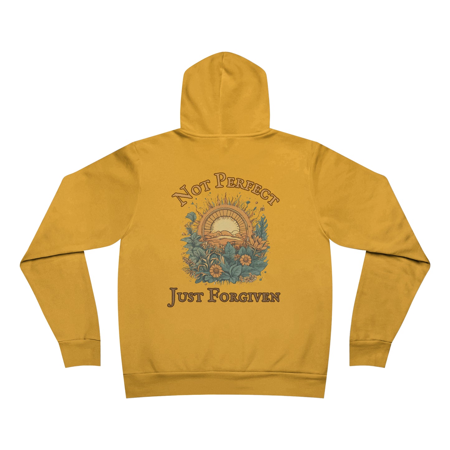 Not Perfect Just Forgiven WYCD Logo Unisex Garment-Dyed Hoodie