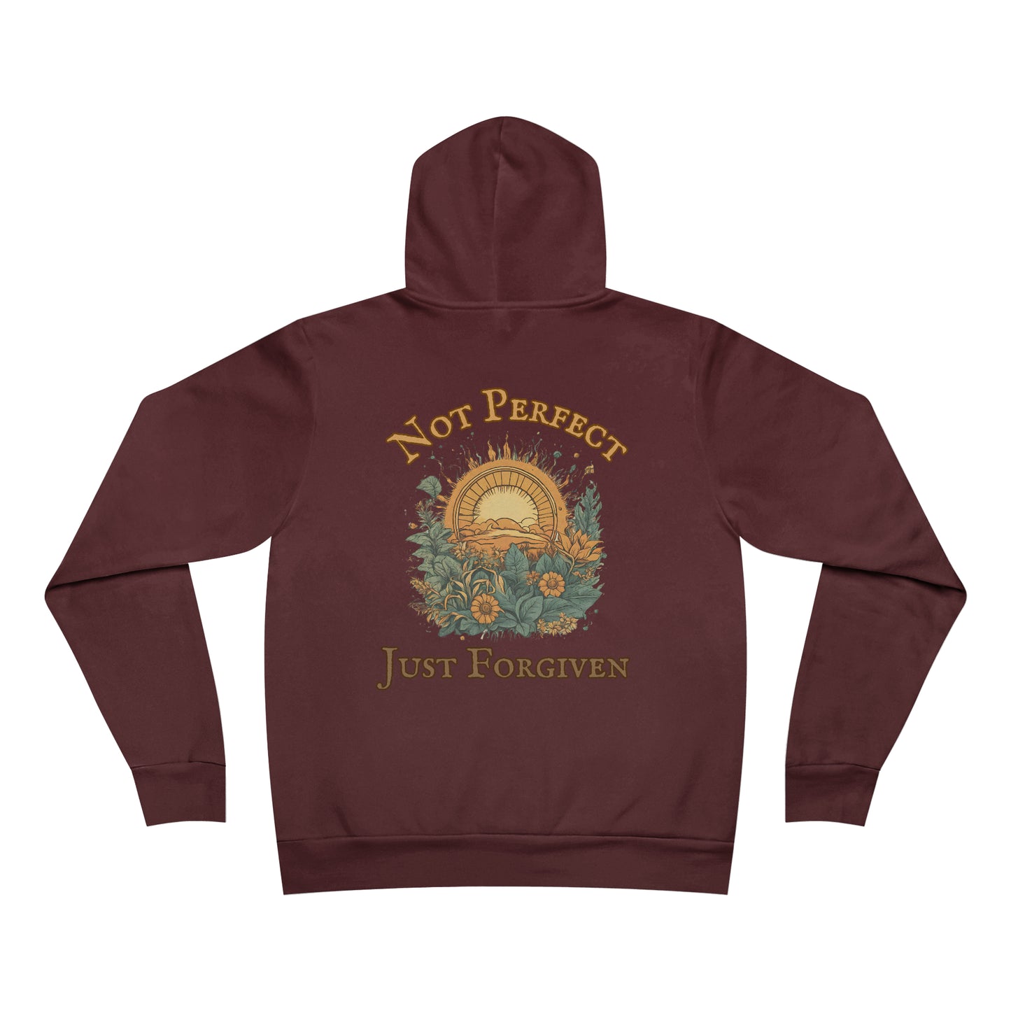 Not Perfect Just Forgiven WYCD Logo Unisex Garment-Dyed Hoodie