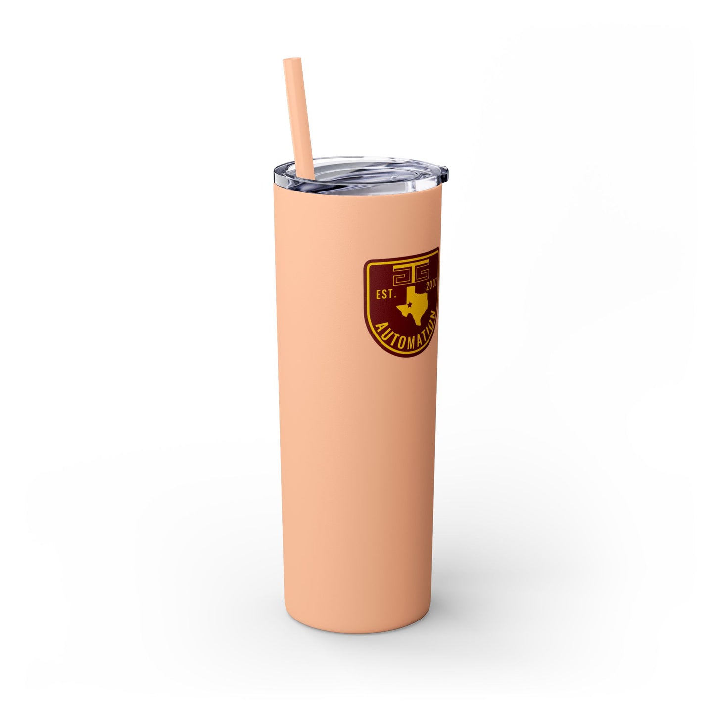GTG Badge Logo Skinny Tumbler with Straw, 20oz