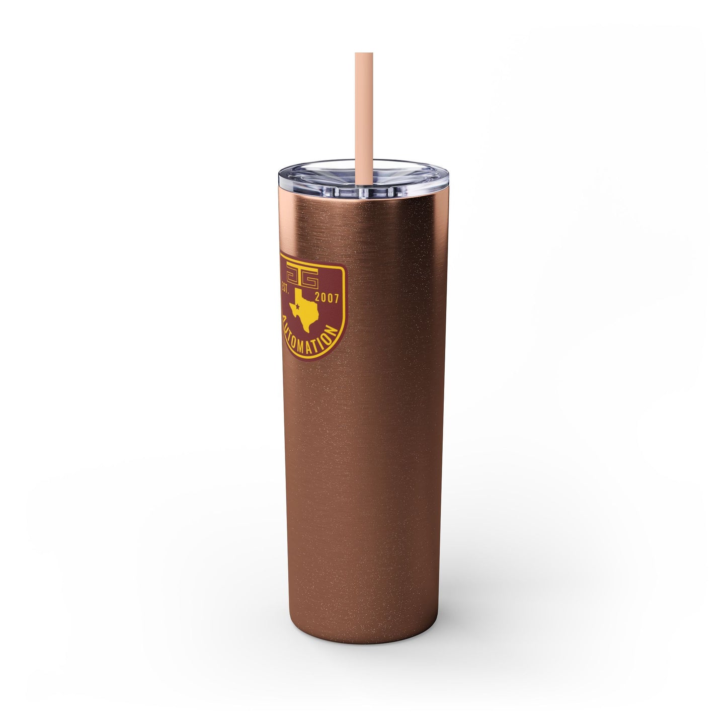 GTG Badge Logo Skinny Tumbler with Straw, 20oz