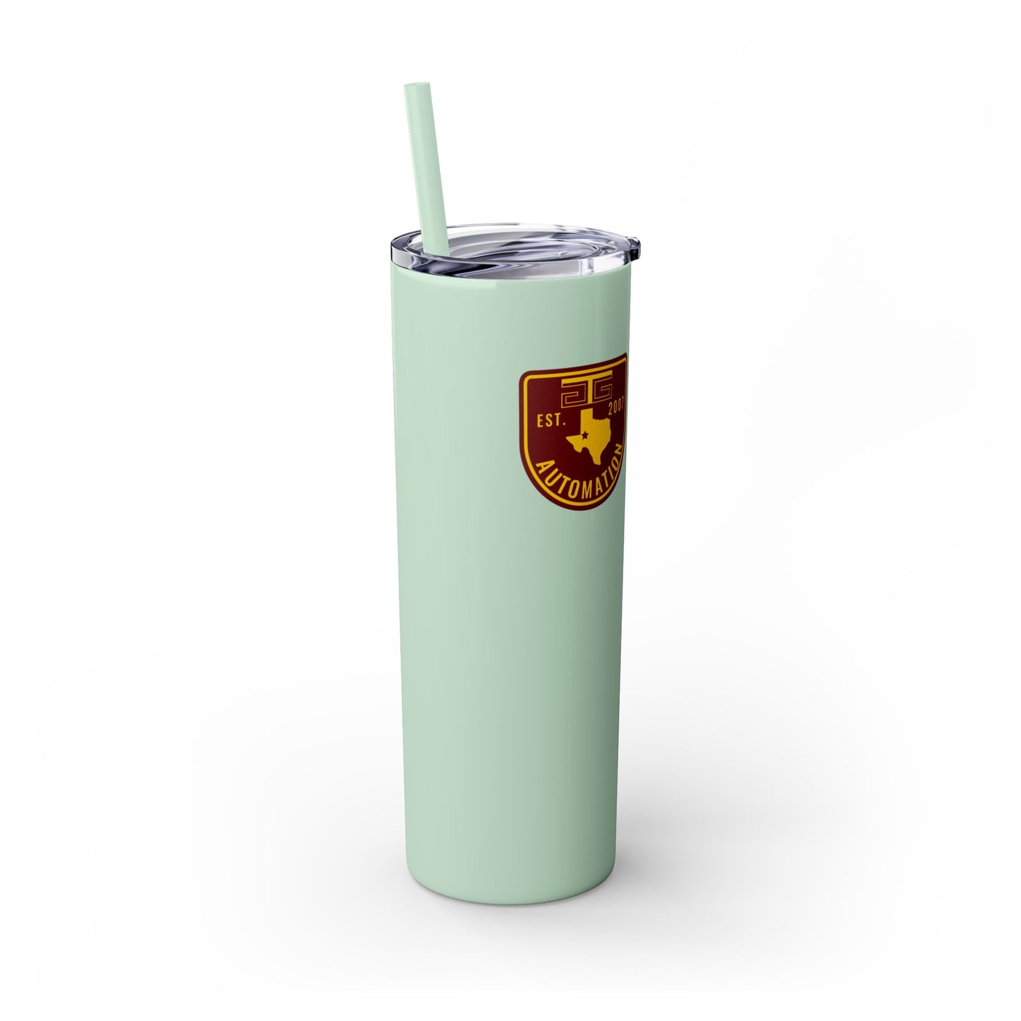GTG Badge Logo Skinny Tumbler with Straw, 20oz