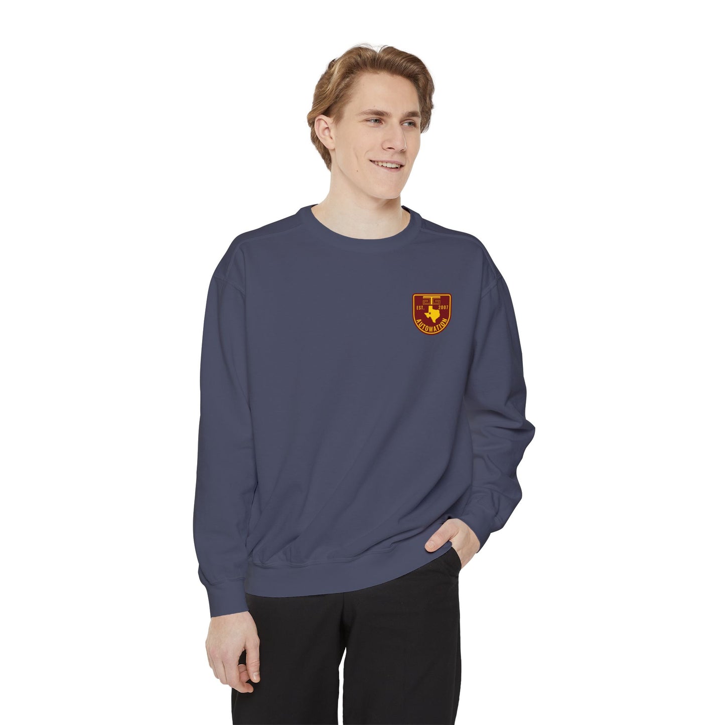 GTG Color Badge Logo Unisex Garment-Dyed Sweatshirt