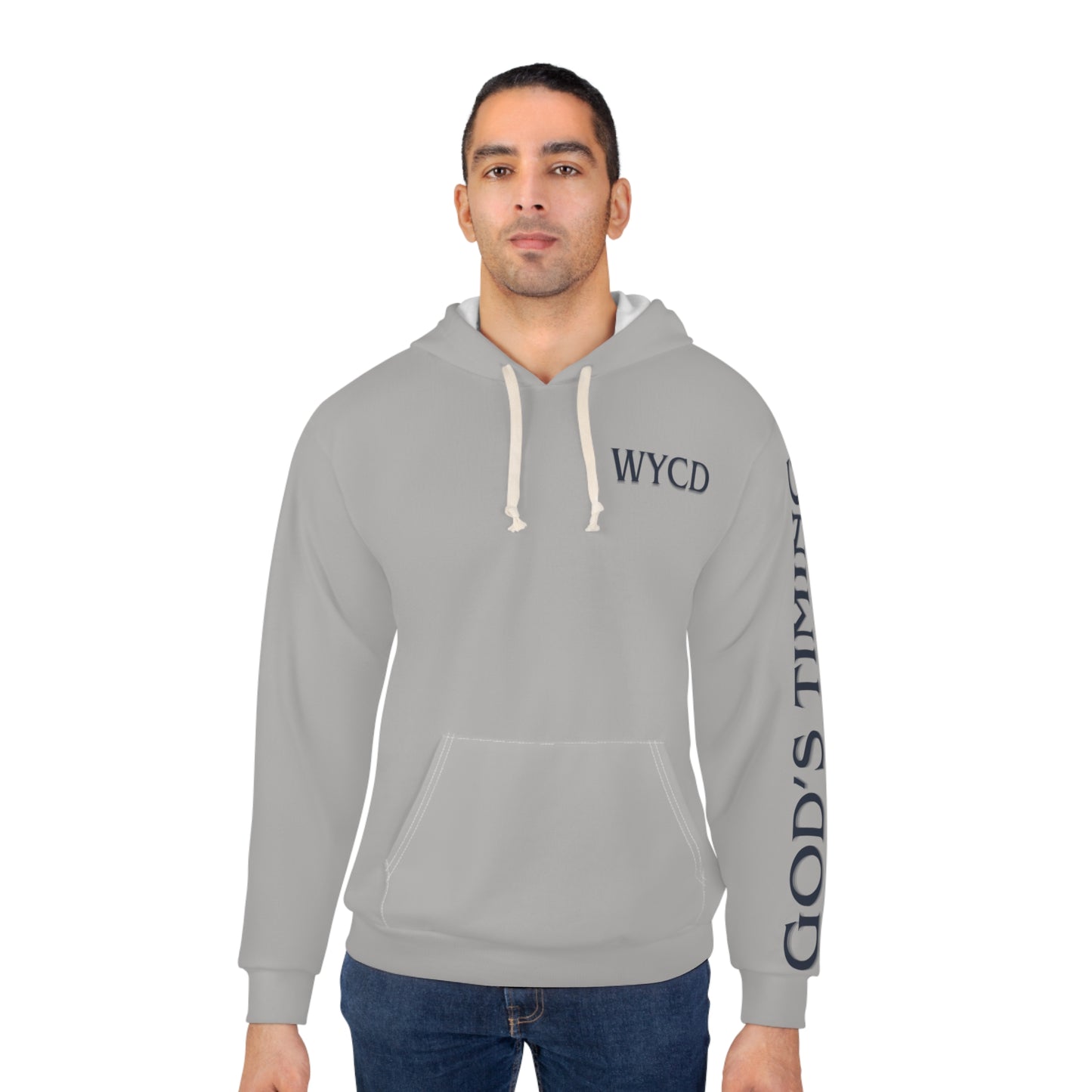 God's Timing WYCD Unisex Pullover Hoodie (AOP)