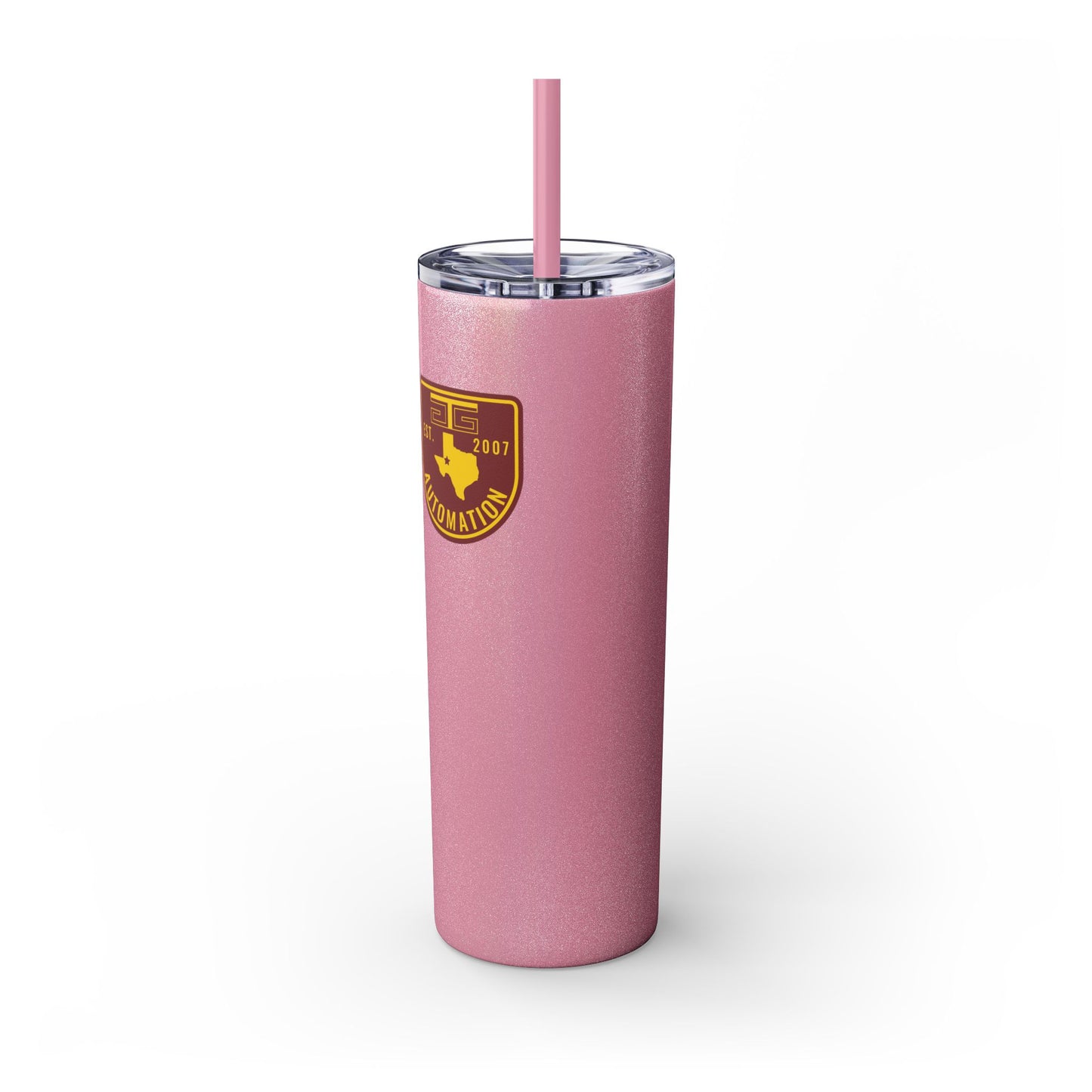 GTG Badge Logo Skinny Tumbler with Straw, 20oz