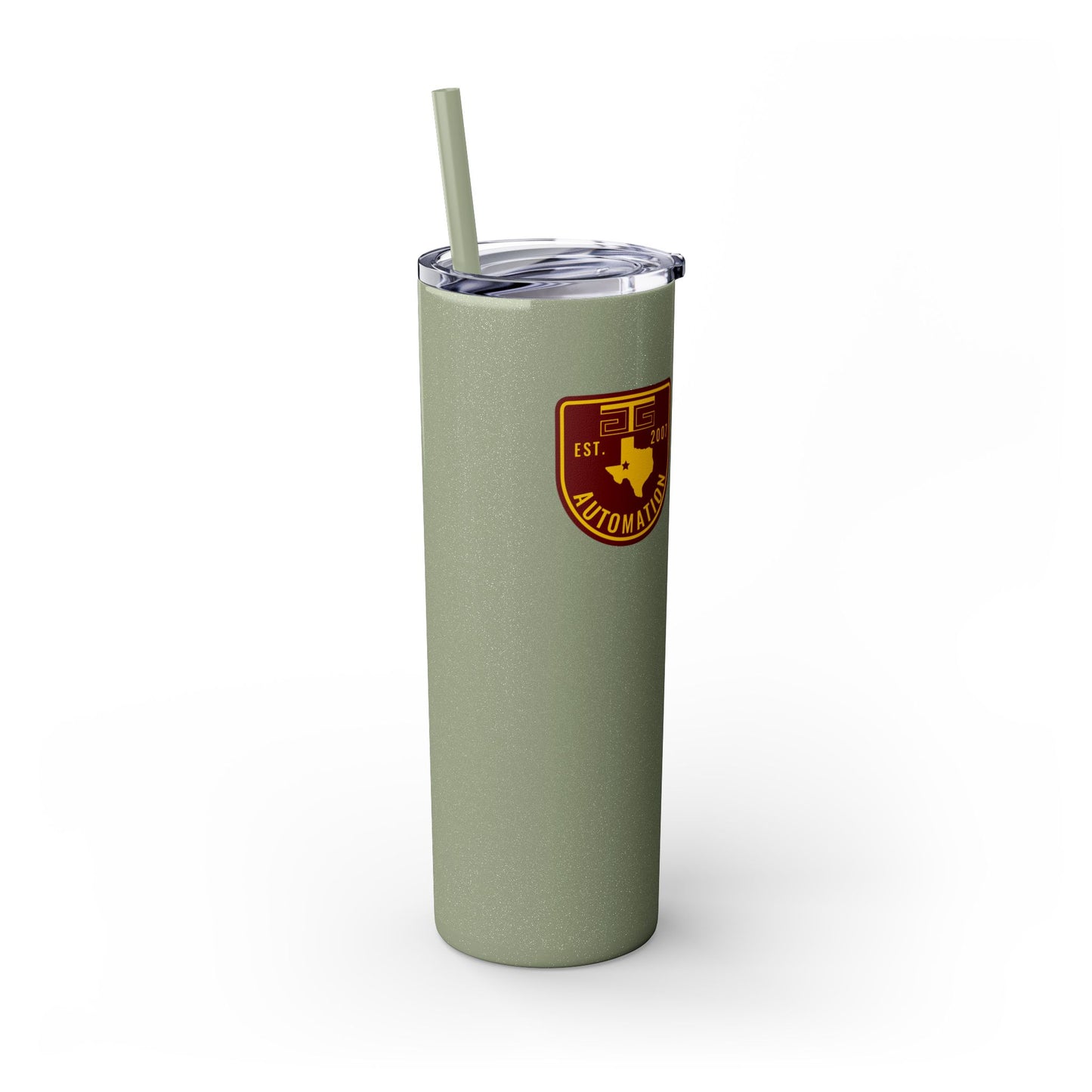 GTG Badge Logo Skinny Tumbler with Straw, 20oz