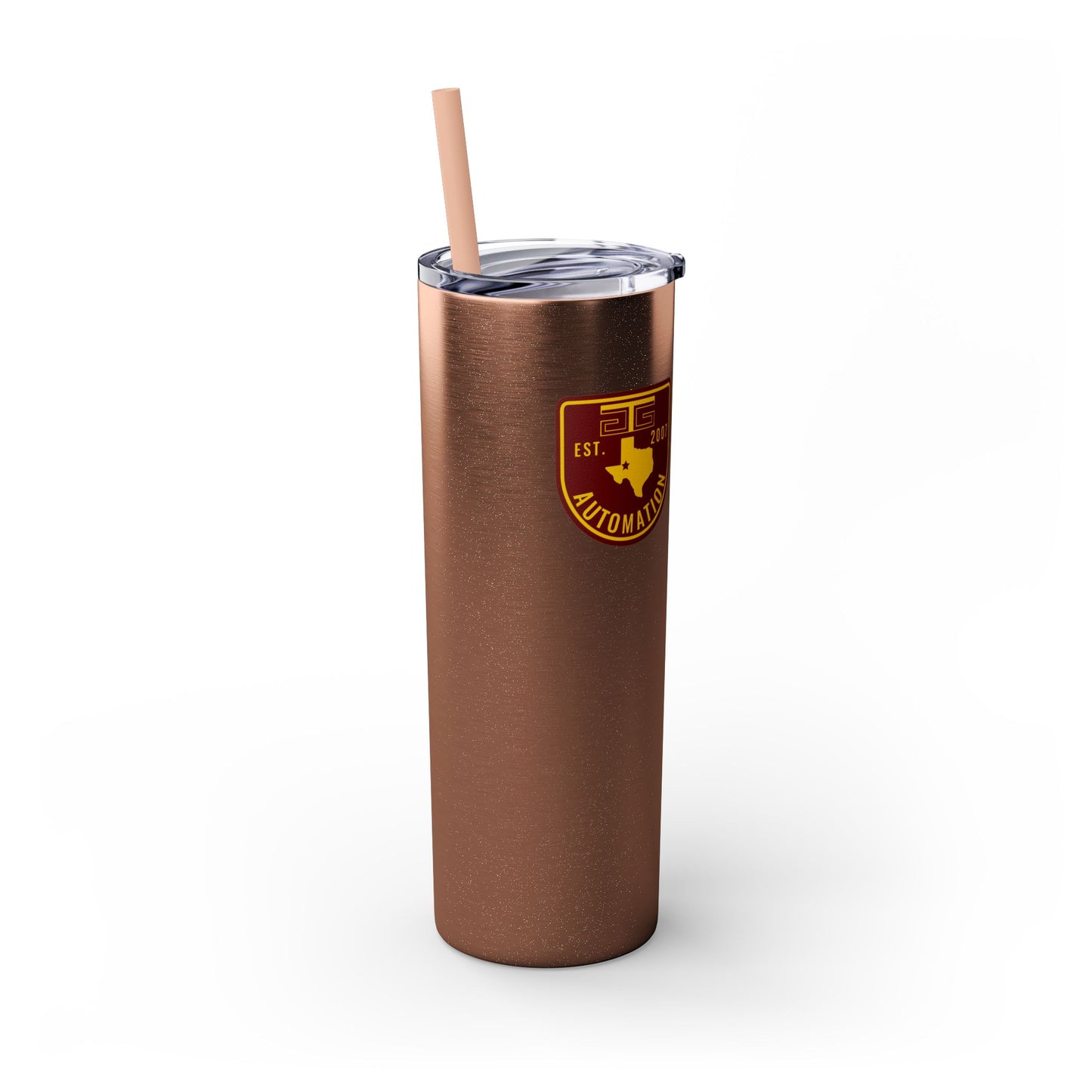 GTG Badge Logo Skinny Tumbler with Straw, 20oz