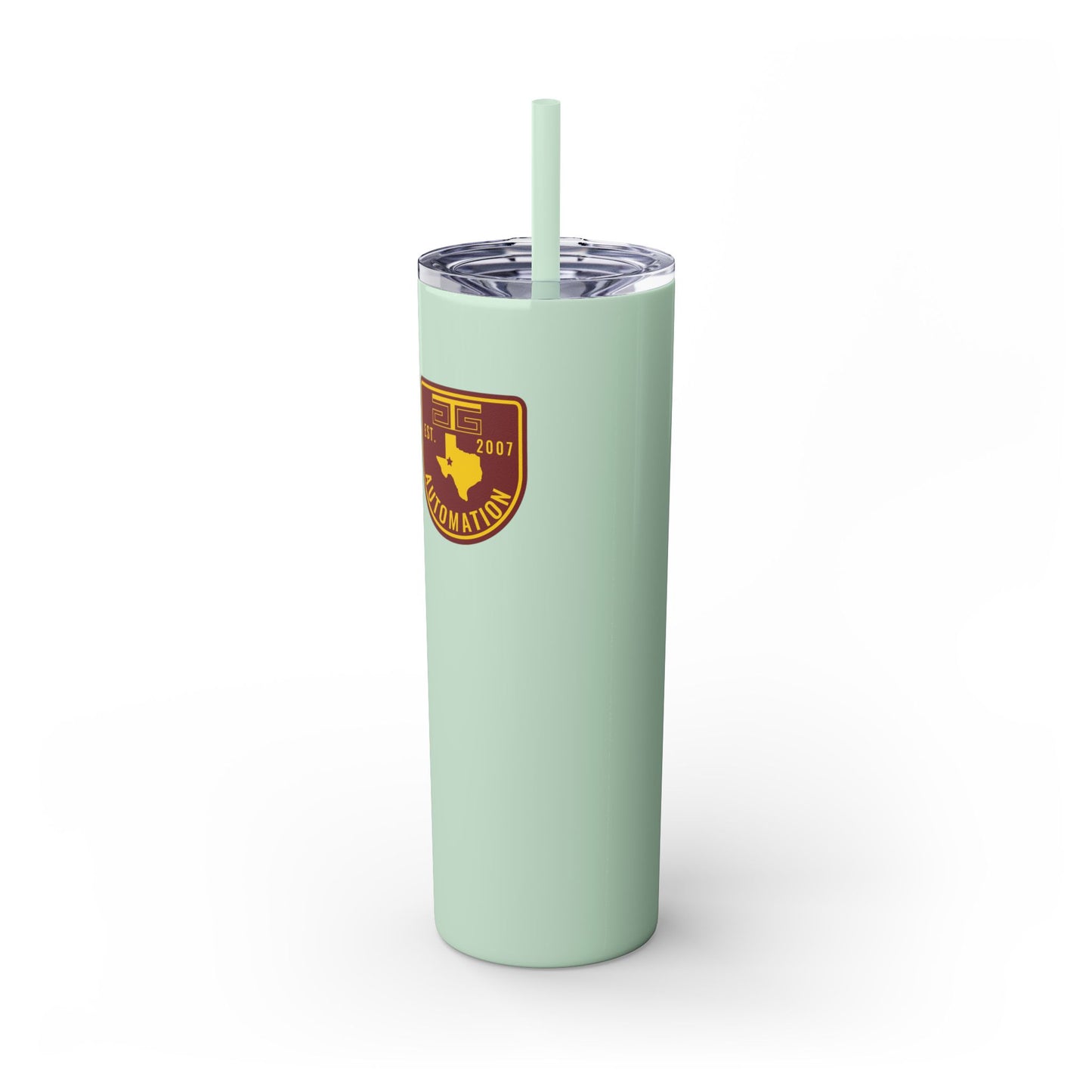 GTG Badge Logo Skinny Tumbler with Straw, 20oz
