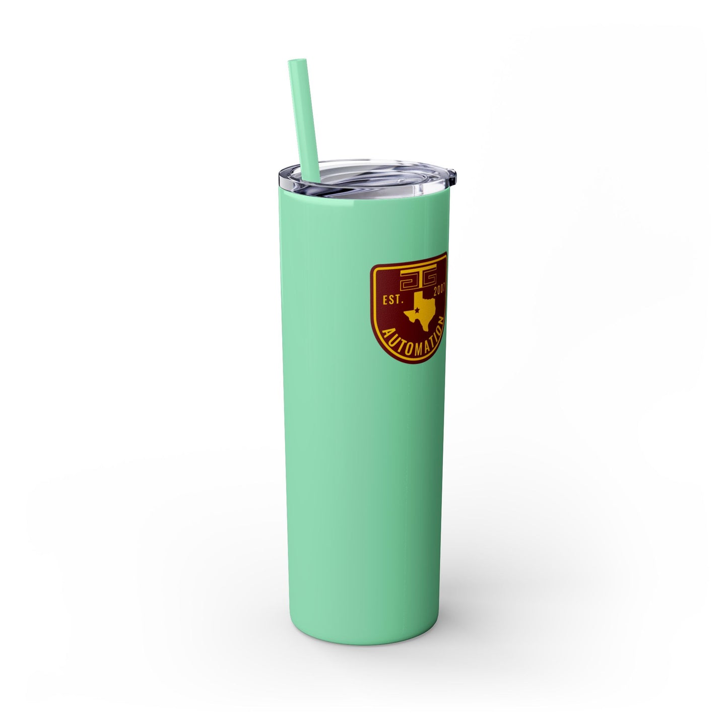 GTG Badge Logo Skinny Tumbler with Straw, 20oz
