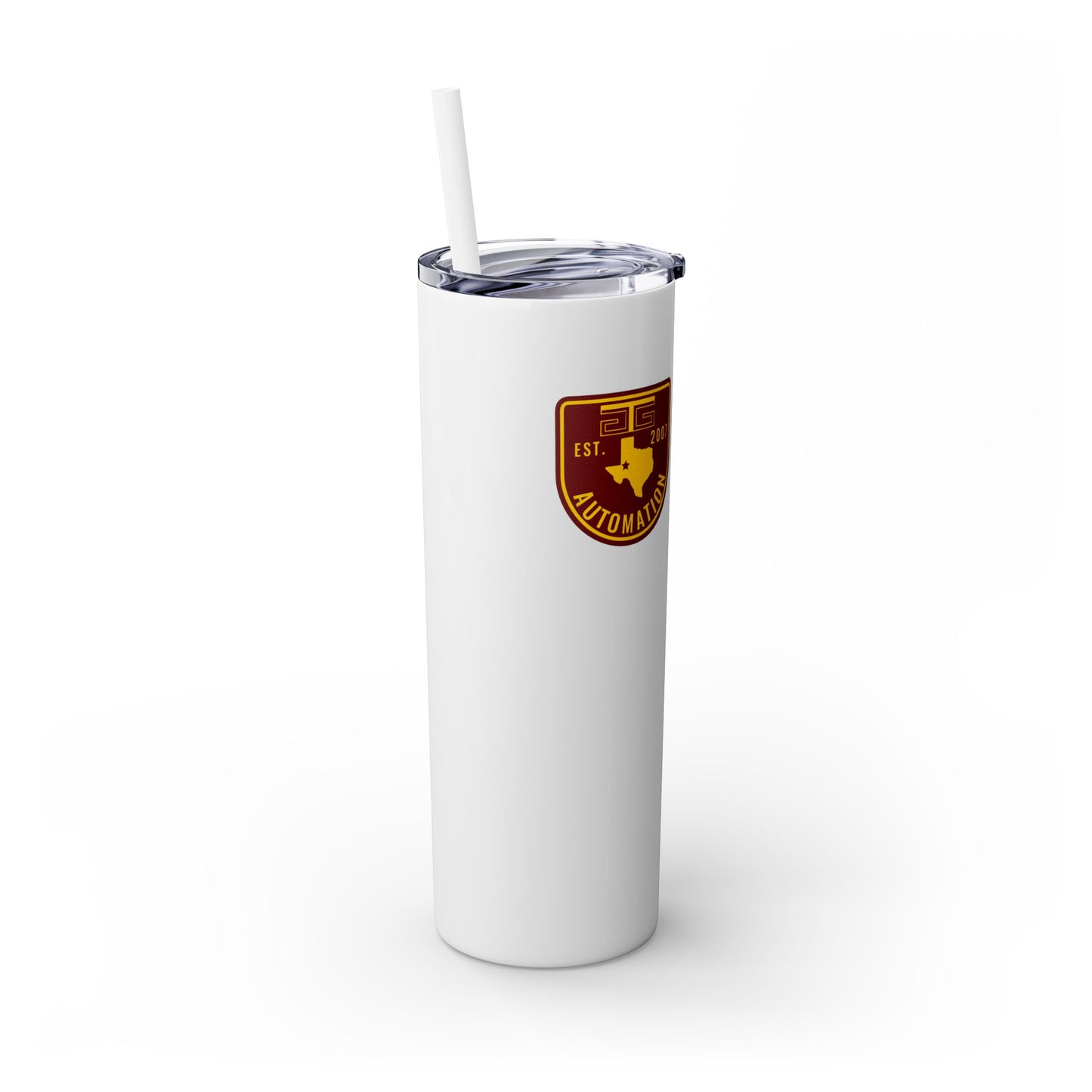 GTG Badge Logo Skinny Tumbler with Straw, 20oz
