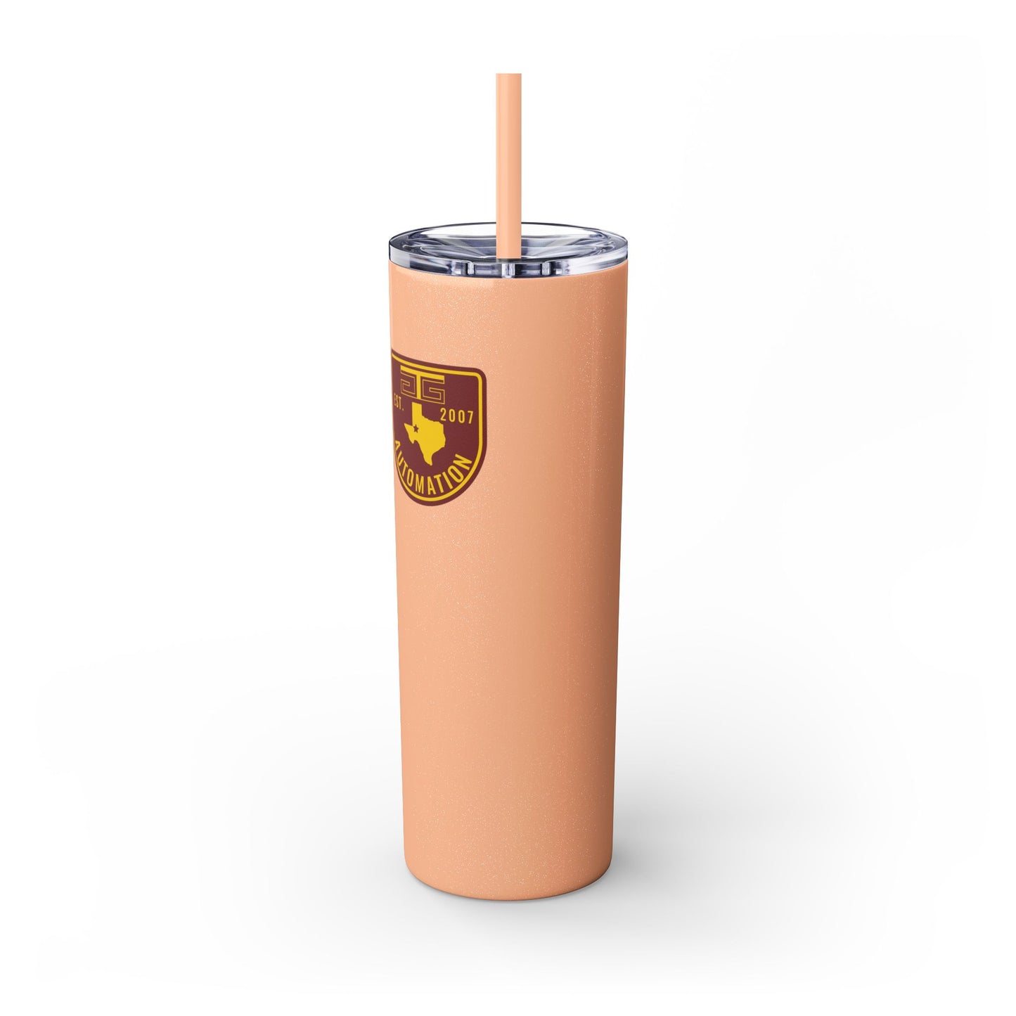 GTG Badge Logo Skinny Tumbler with Straw, 20oz