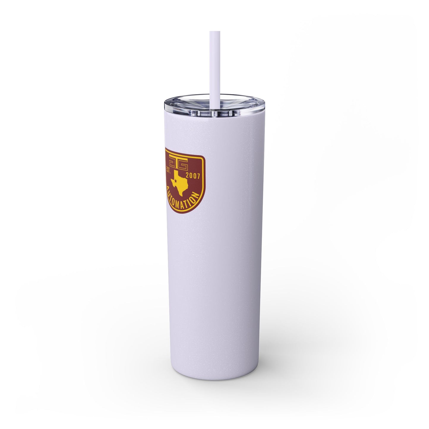 GTG Badge Logo Skinny Tumbler with Straw, 20oz