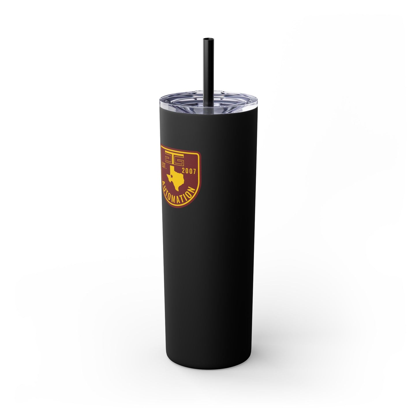 GTG Badge Logo Skinny Tumbler with Straw, 20oz