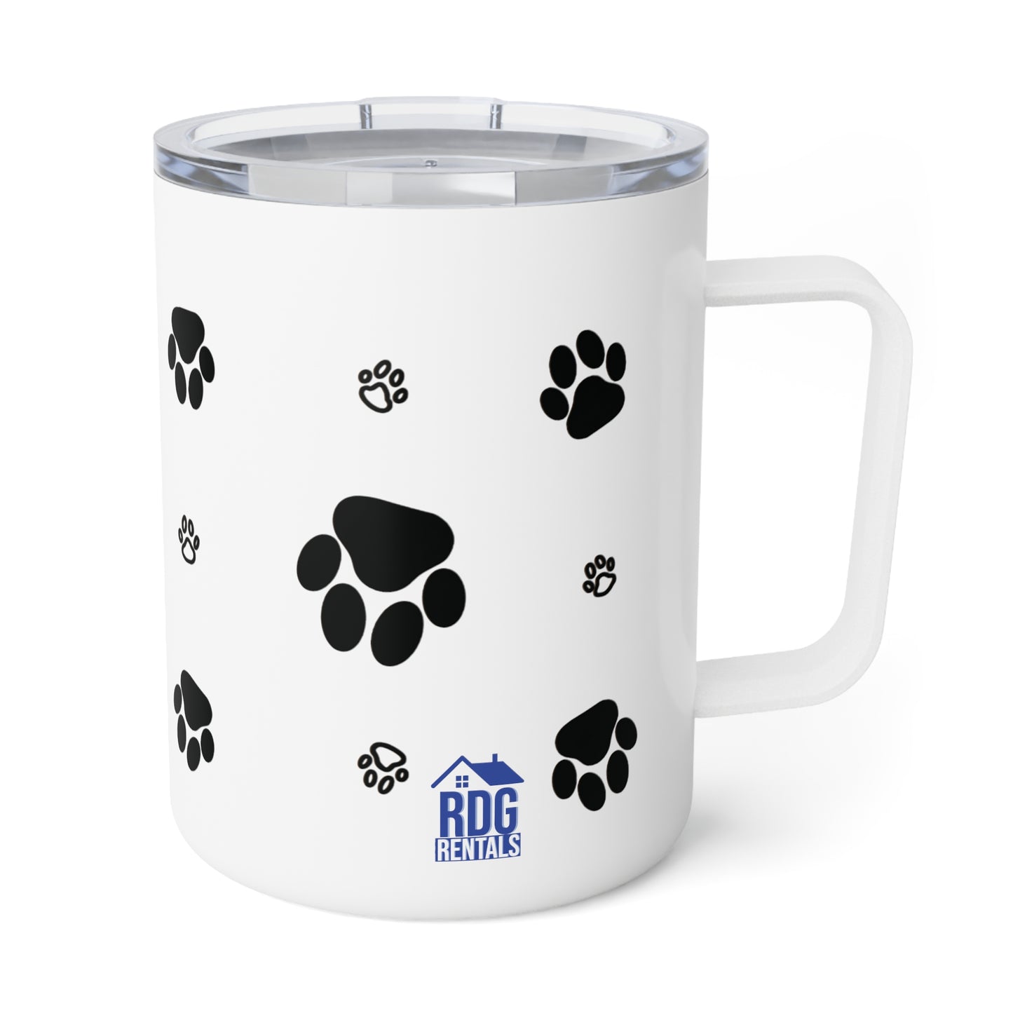 Black Paw Prints RDG Insulated Coffee Mug, 10oz