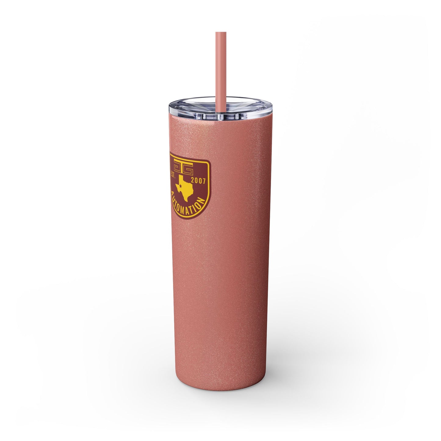 GTG Badge Logo Skinny Tumbler with Straw, 20oz