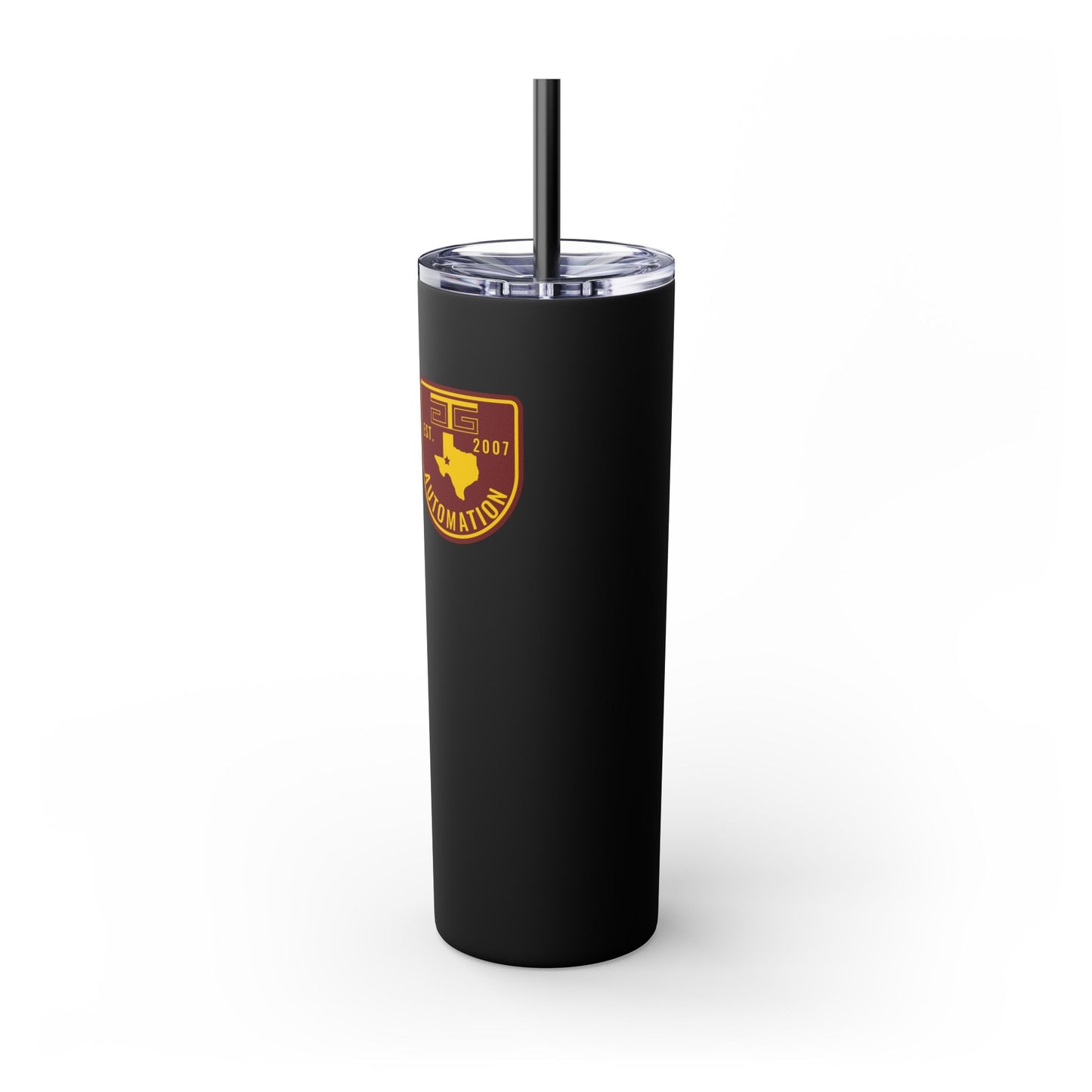 GTG Badge Logo Skinny Tumbler with Straw, 20oz