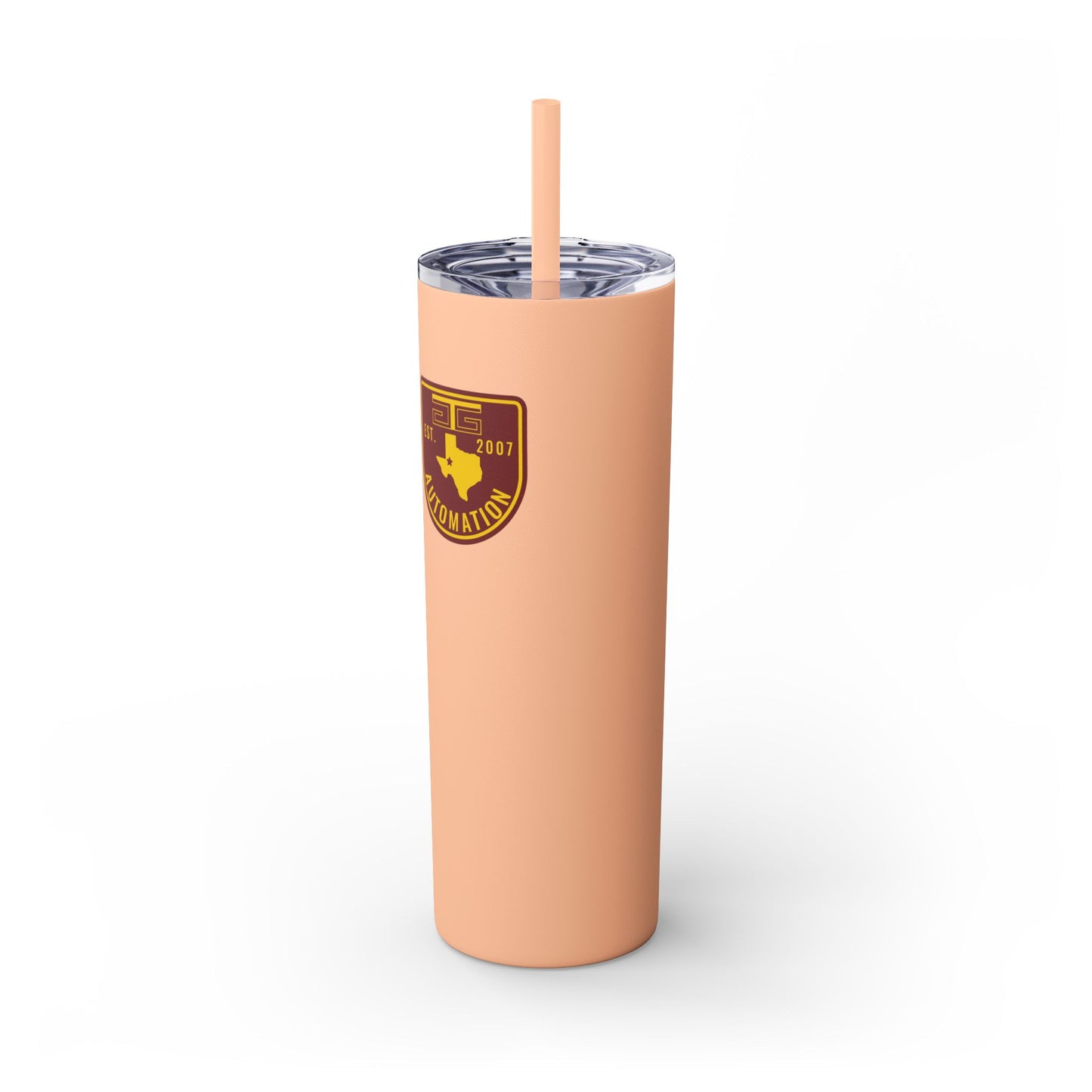 GTG Badge Logo Skinny Tumbler with Straw, 20oz