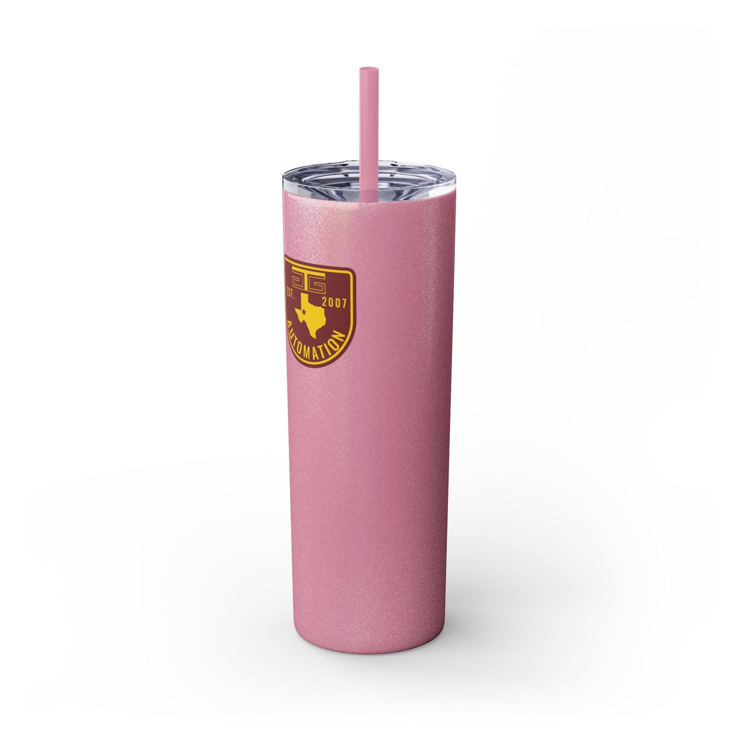 GTG Badge Logo Skinny Tumbler with Straw, 20oz