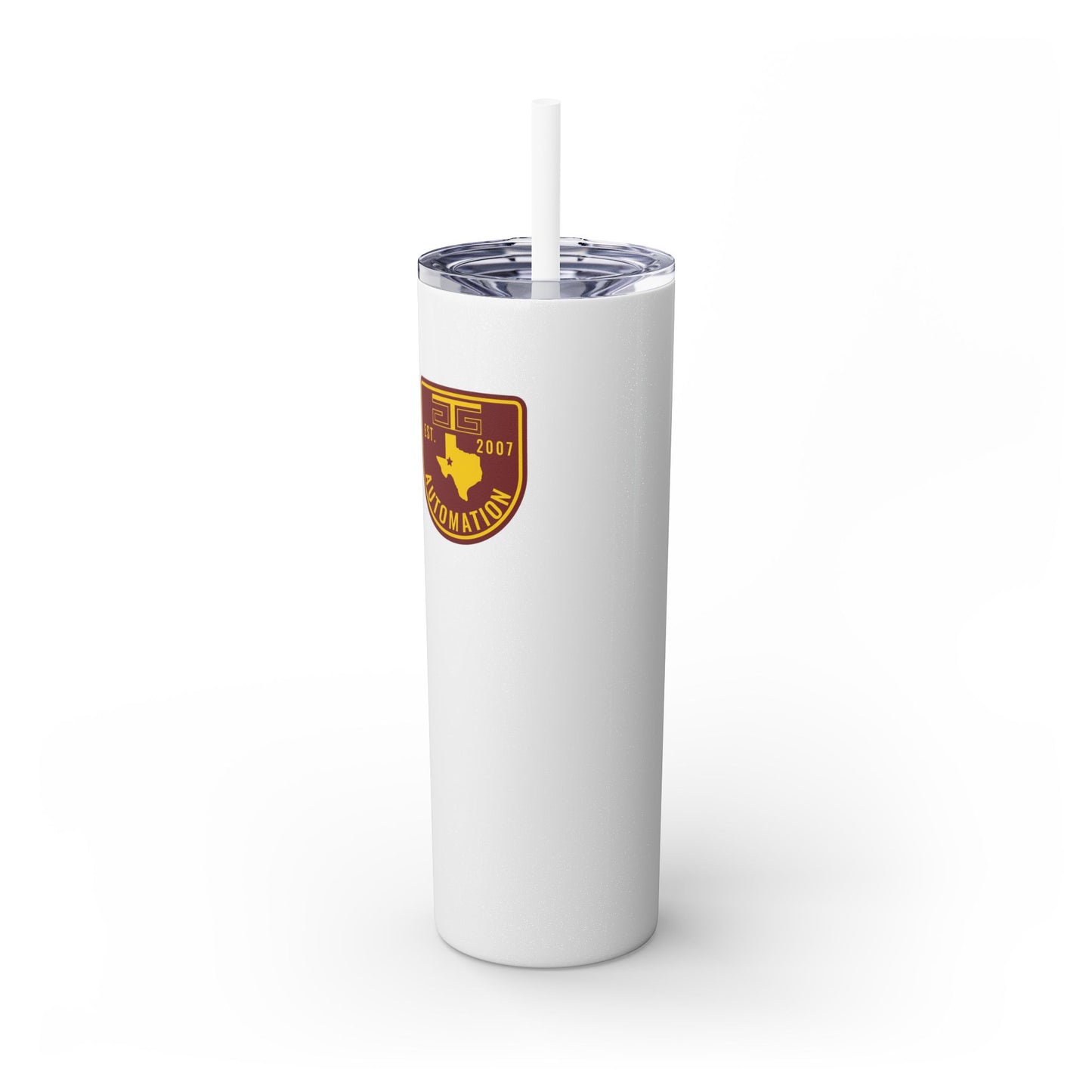 GTG Badge Logo Skinny Tumbler with Straw, 20oz