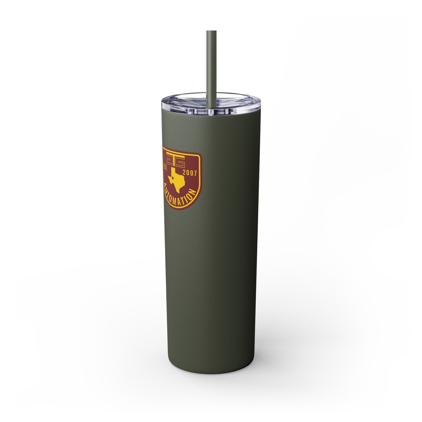 GTG Badge Logo Skinny Tumbler with Straw, 20oz