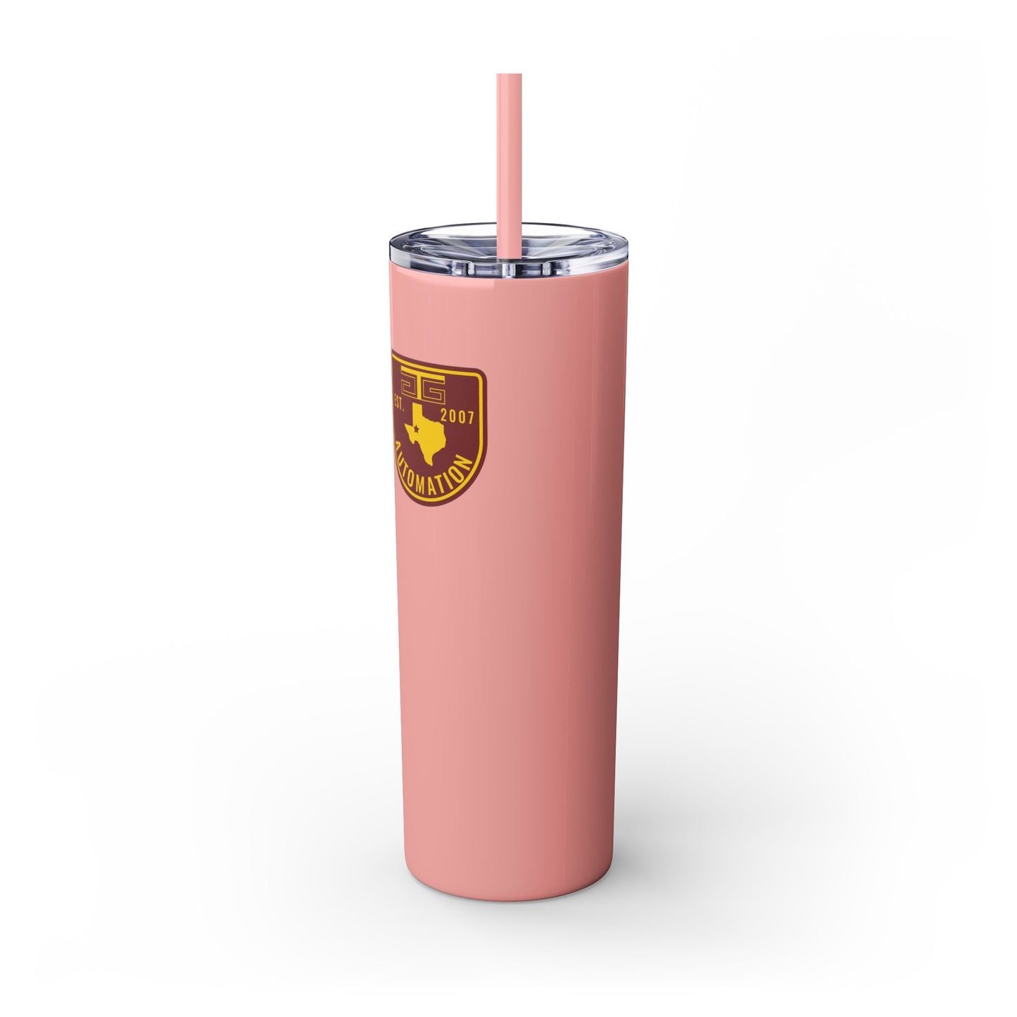 GTG Badge Logo Skinny Tumbler with Straw, 20oz