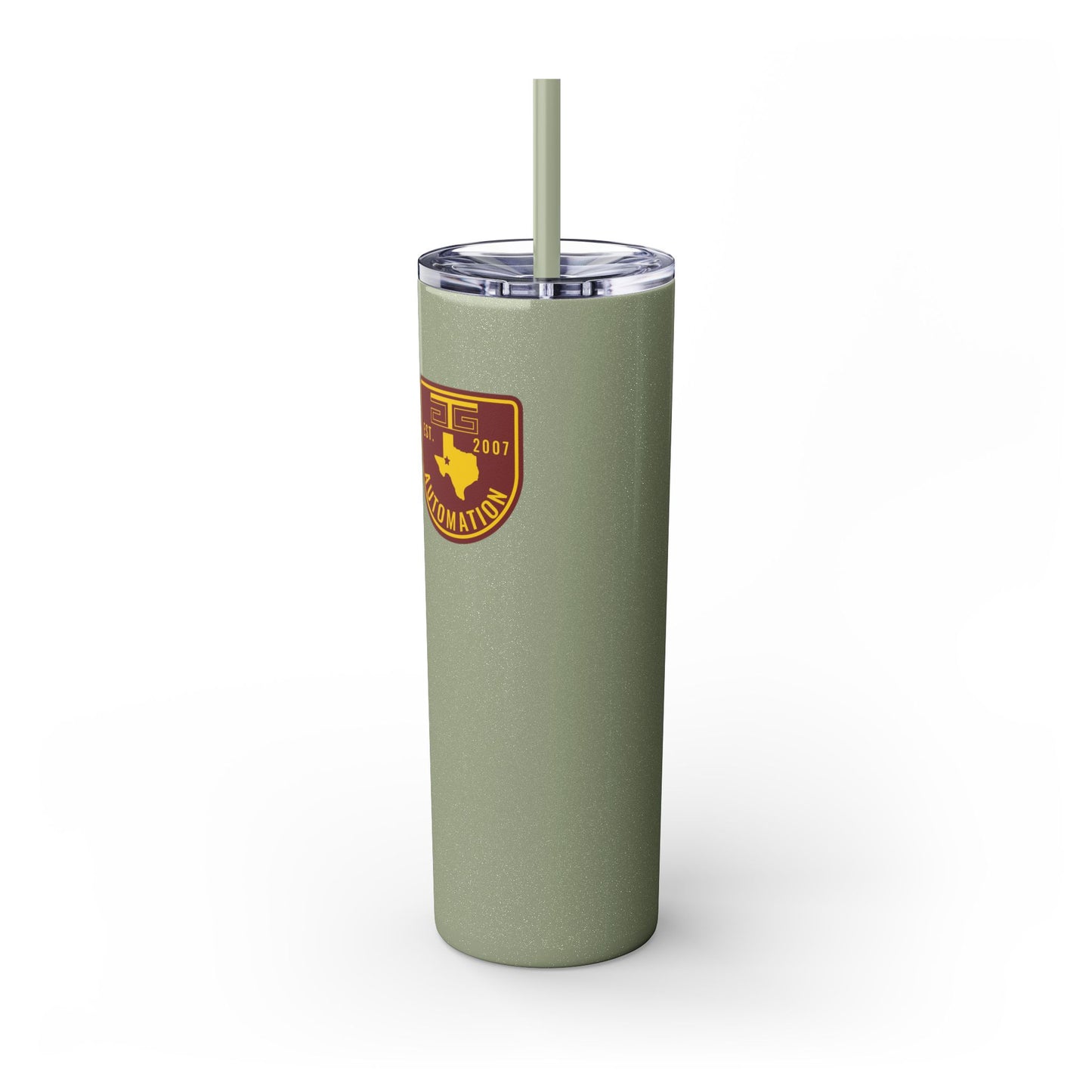 GTG Badge Logo Skinny Tumbler with Straw, 20oz