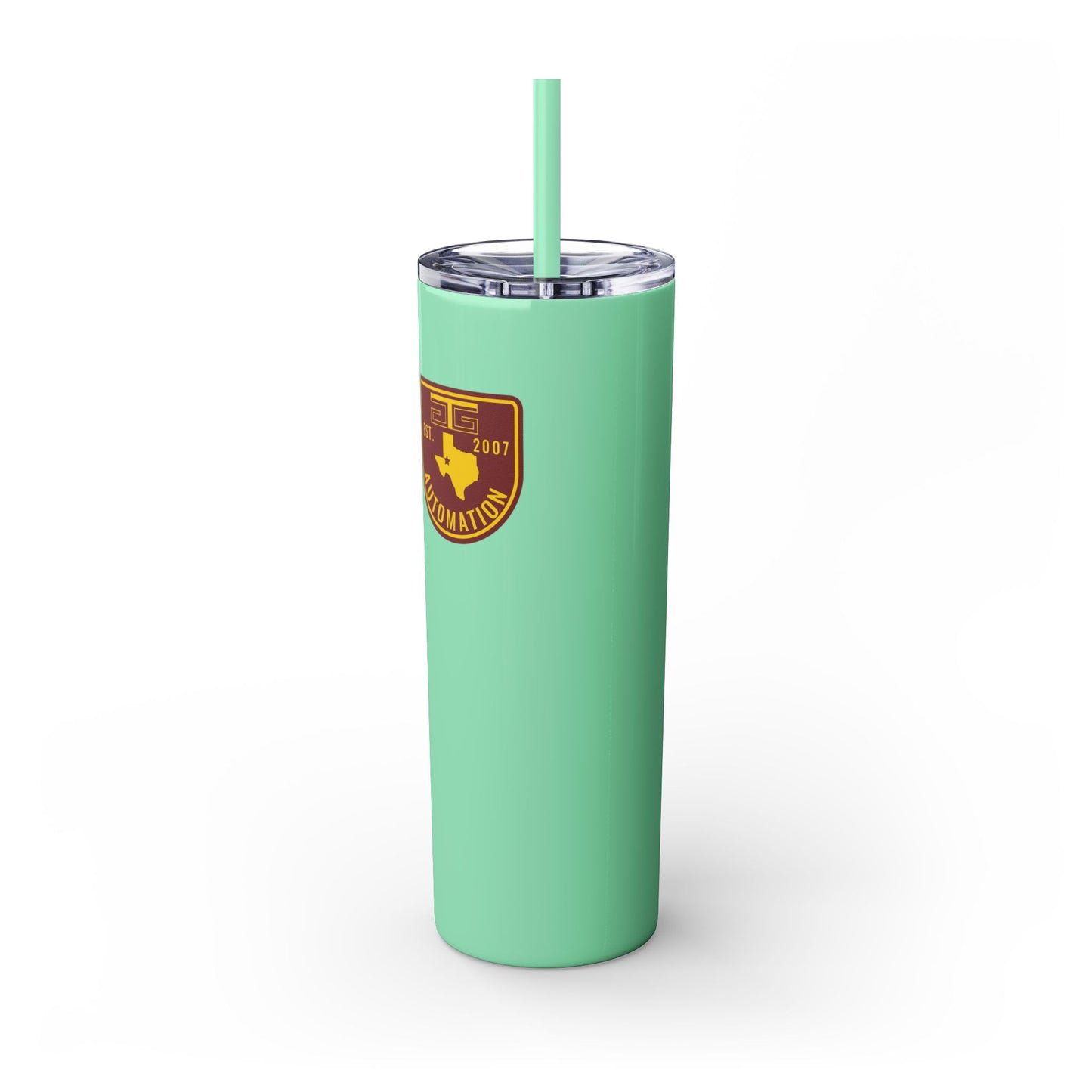 GTG Badge Logo Skinny Tumbler with Straw, 20oz
