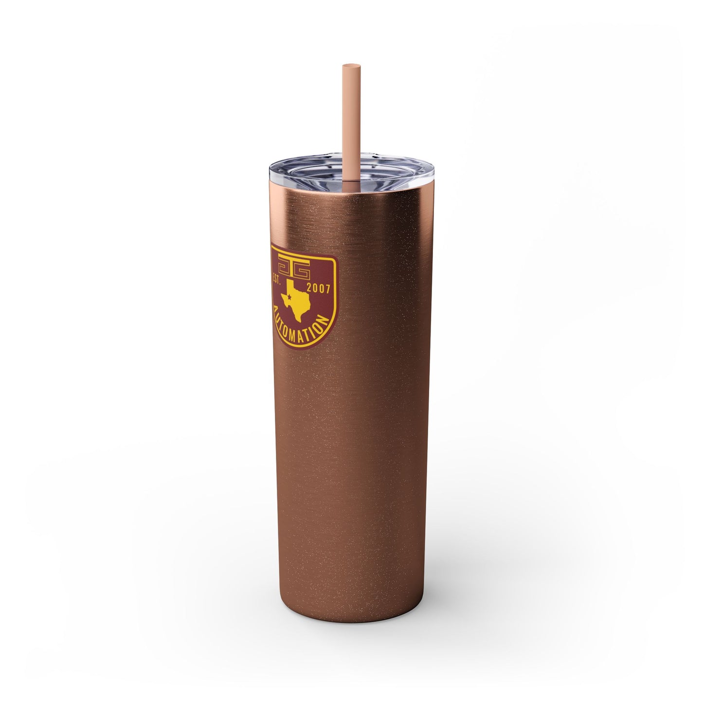 GTG Badge Logo Skinny Tumbler with Straw, 20oz