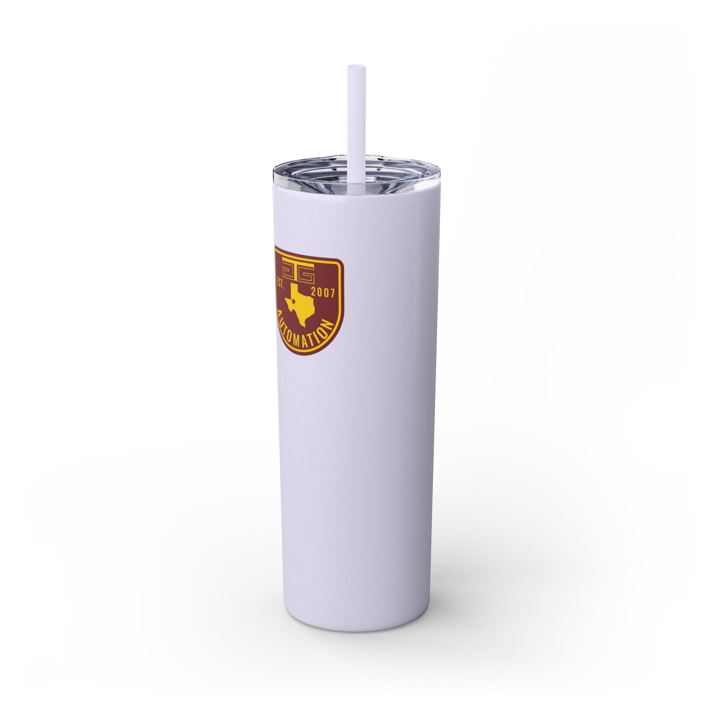 GTG Badge Logo Skinny Tumbler with Straw, 20oz