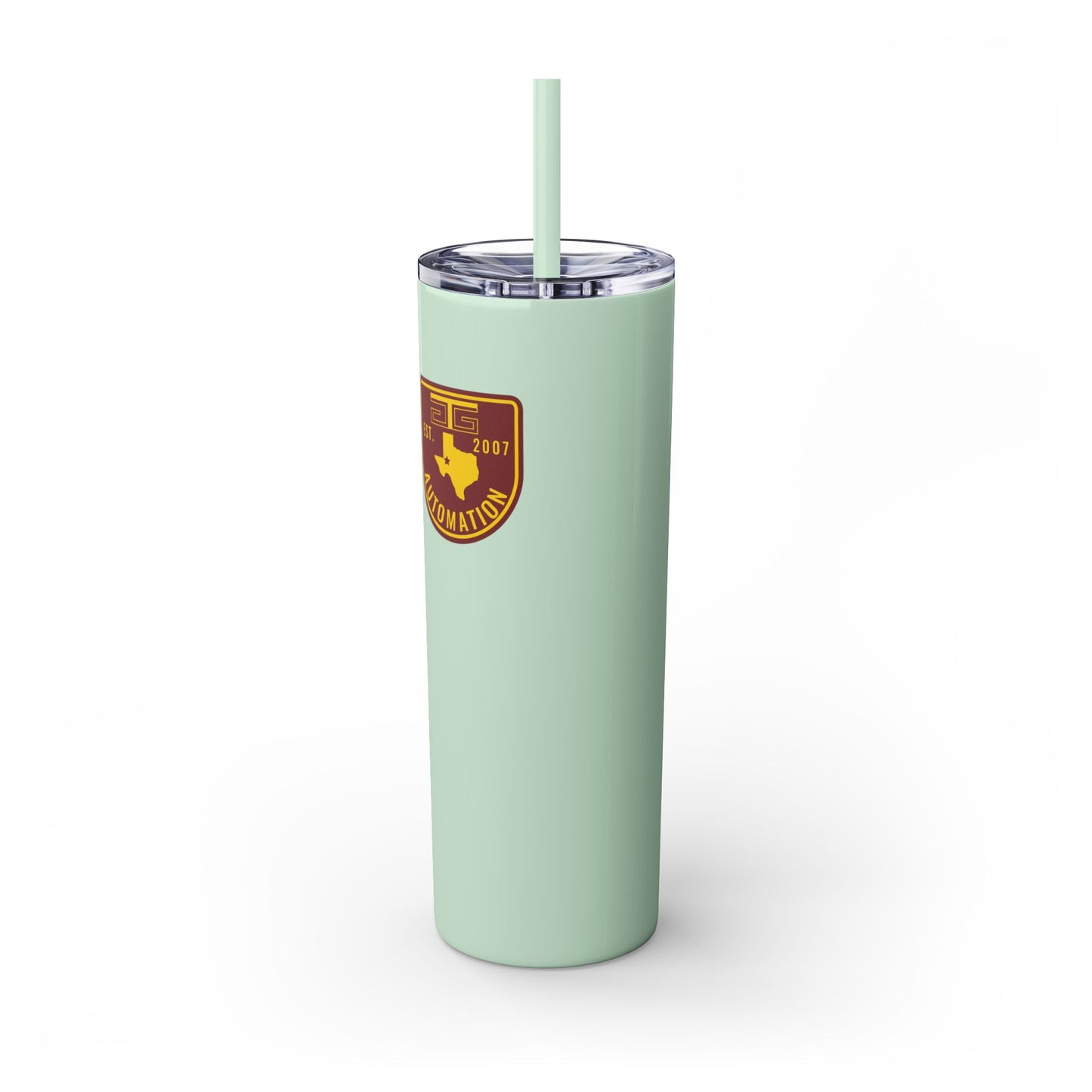 GTG Badge Logo Skinny Tumbler with Straw, 20oz