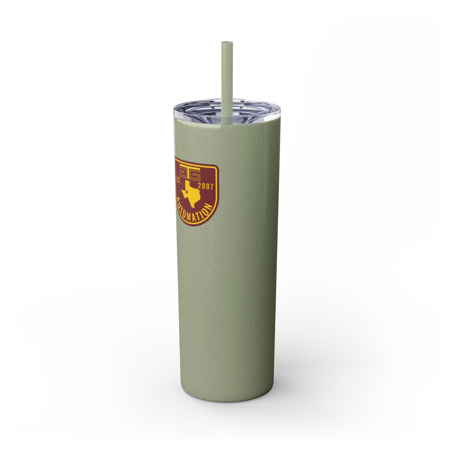 GTG Badge Logo Skinny Tumbler with Straw, 20oz