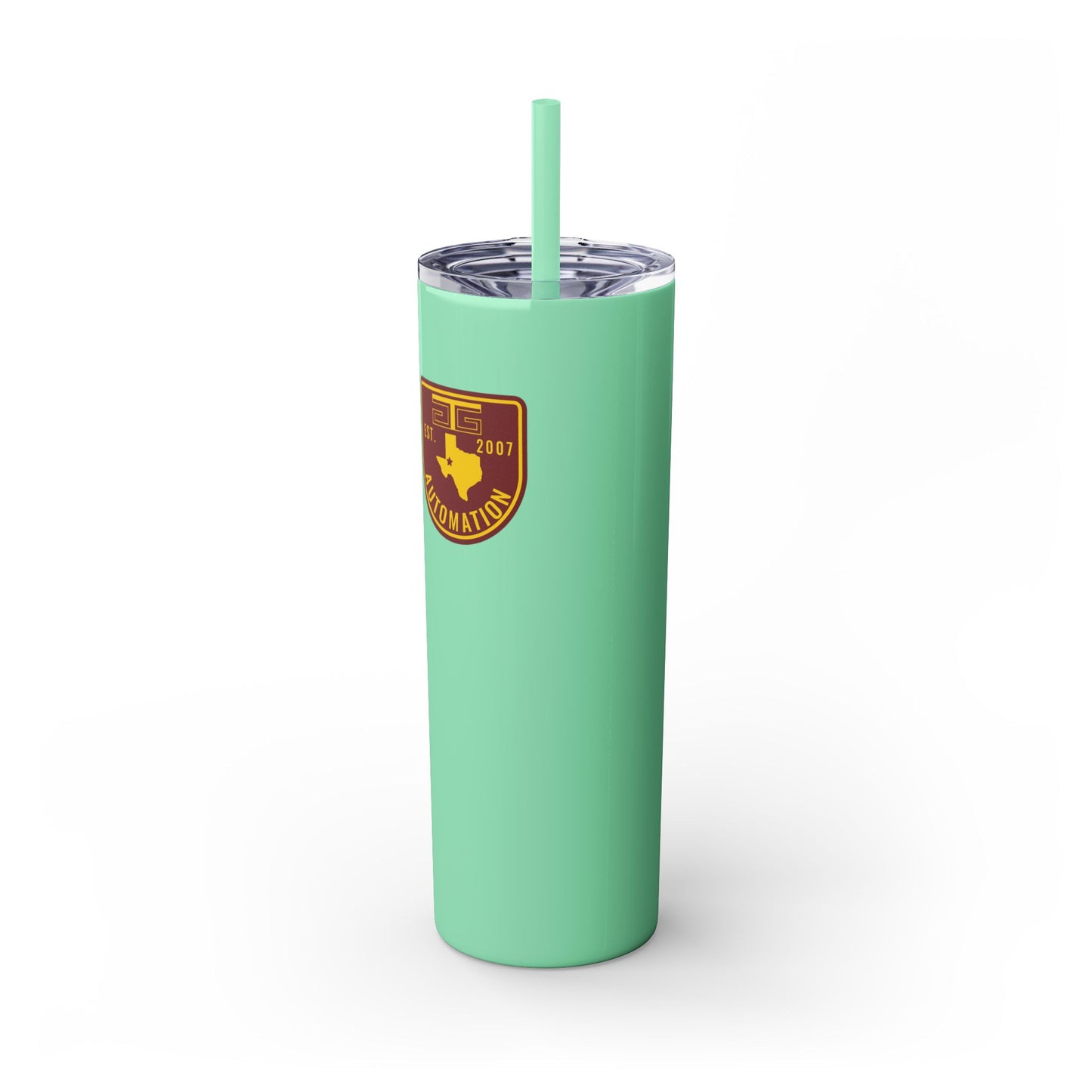 GTG Badge Logo Skinny Tumbler with Straw, 20oz