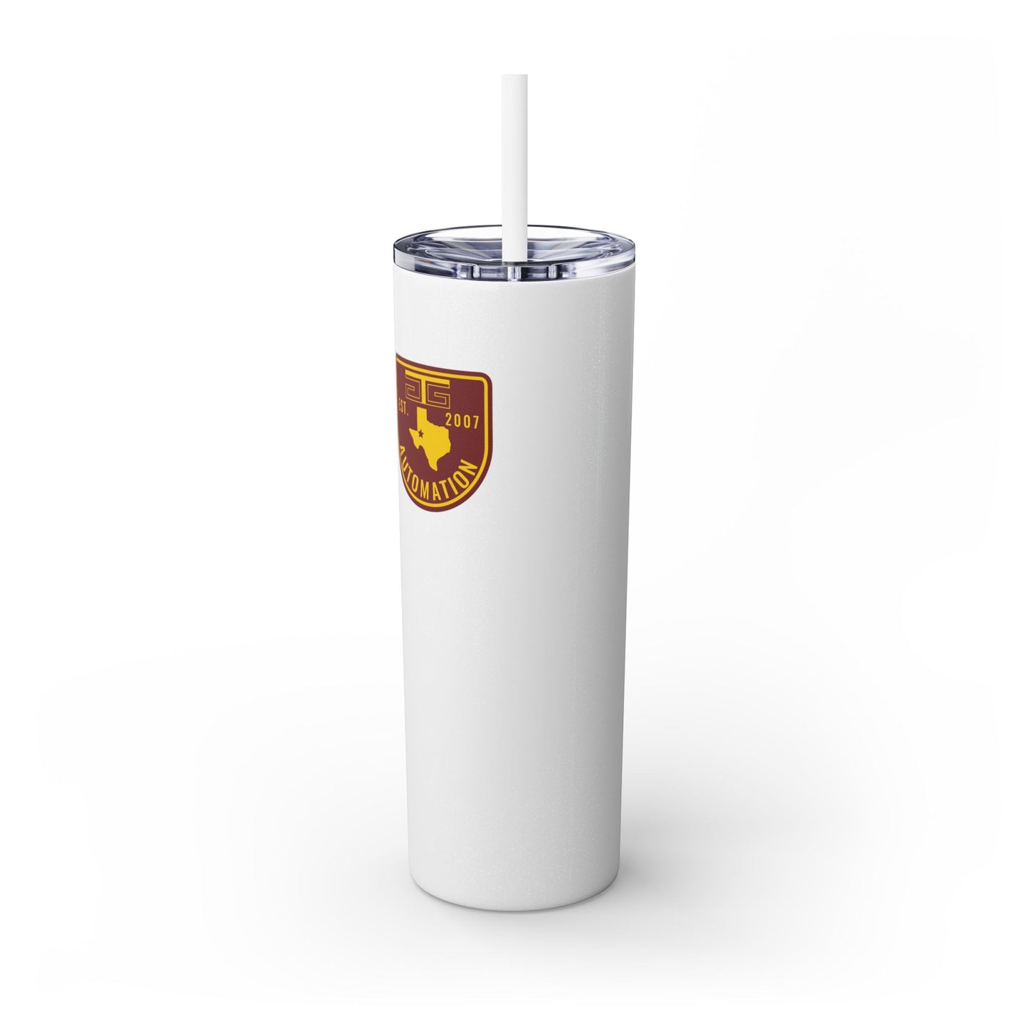 GTG Badge Logo Skinny Tumbler with Straw, 20oz