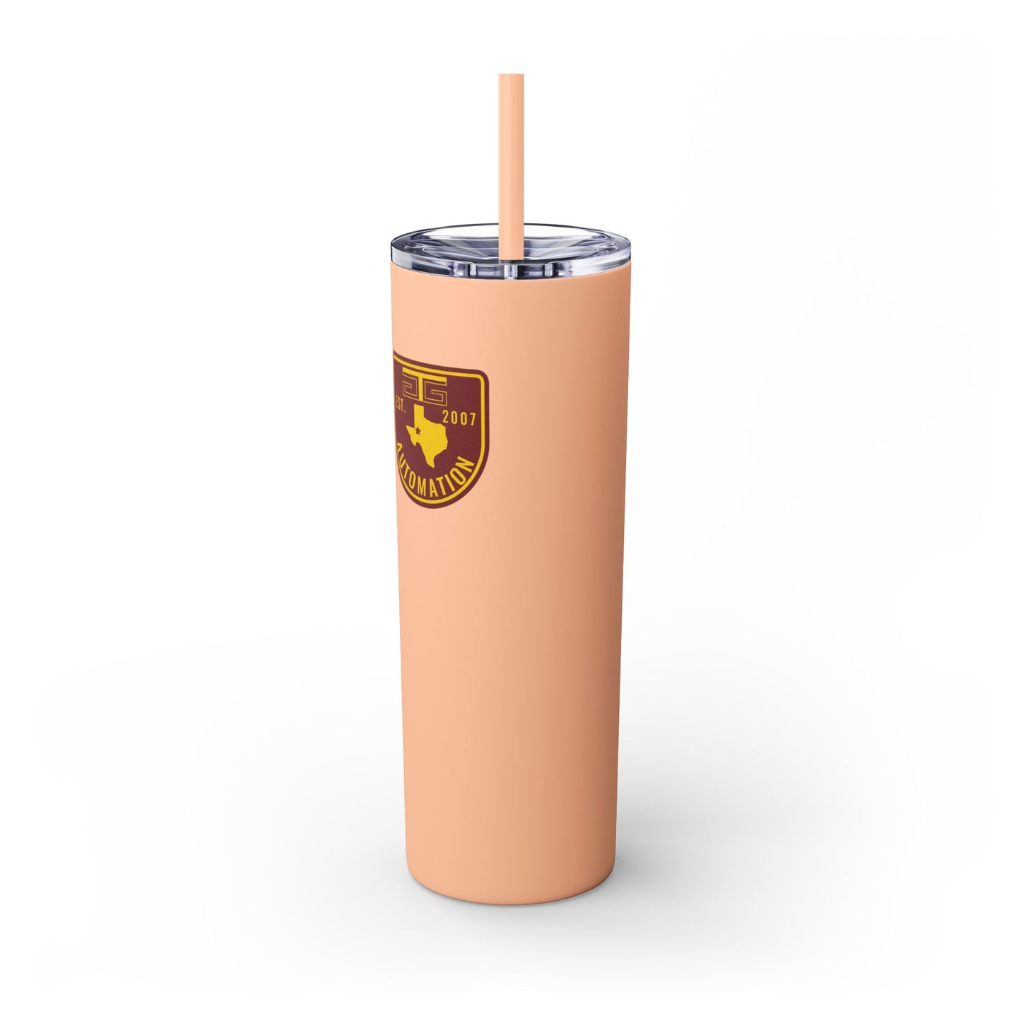 GTG Badge Logo Skinny Tumbler with Straw, 20oz