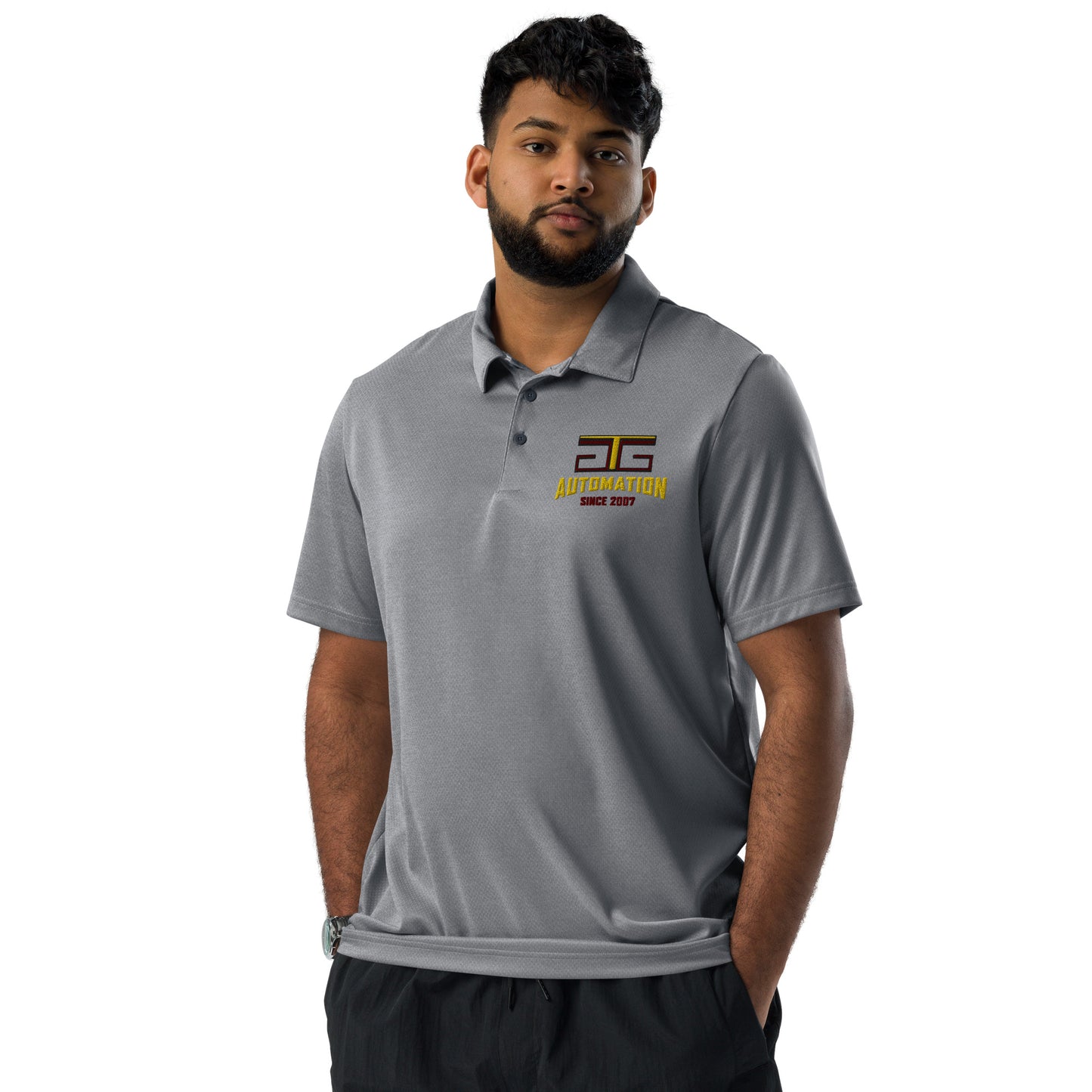 GTG Automation adidas space-dyed polo