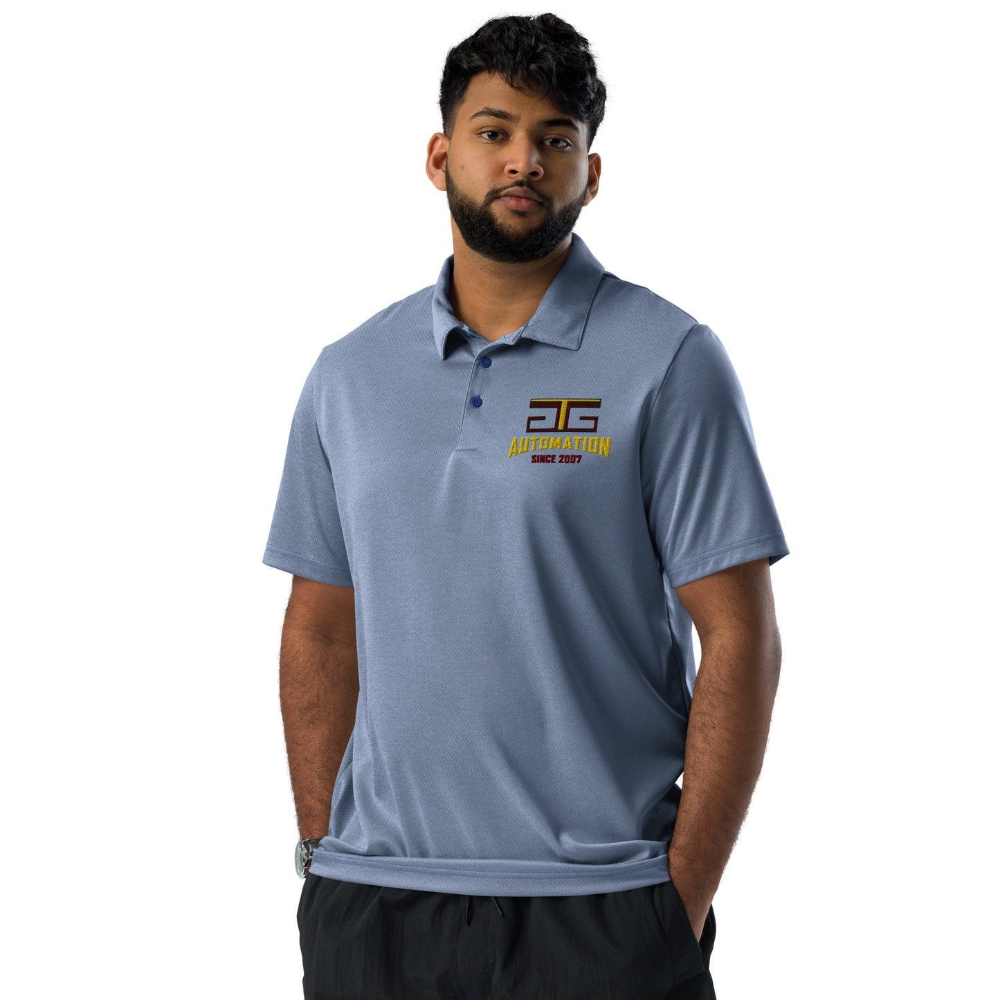 GTG Automation adidas space-dyed polo