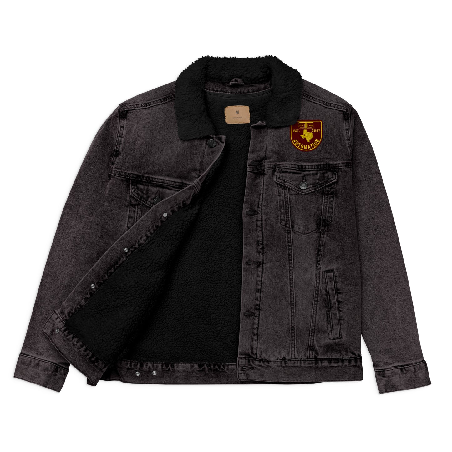 GTG Badge Unisex denim sherpa jacket