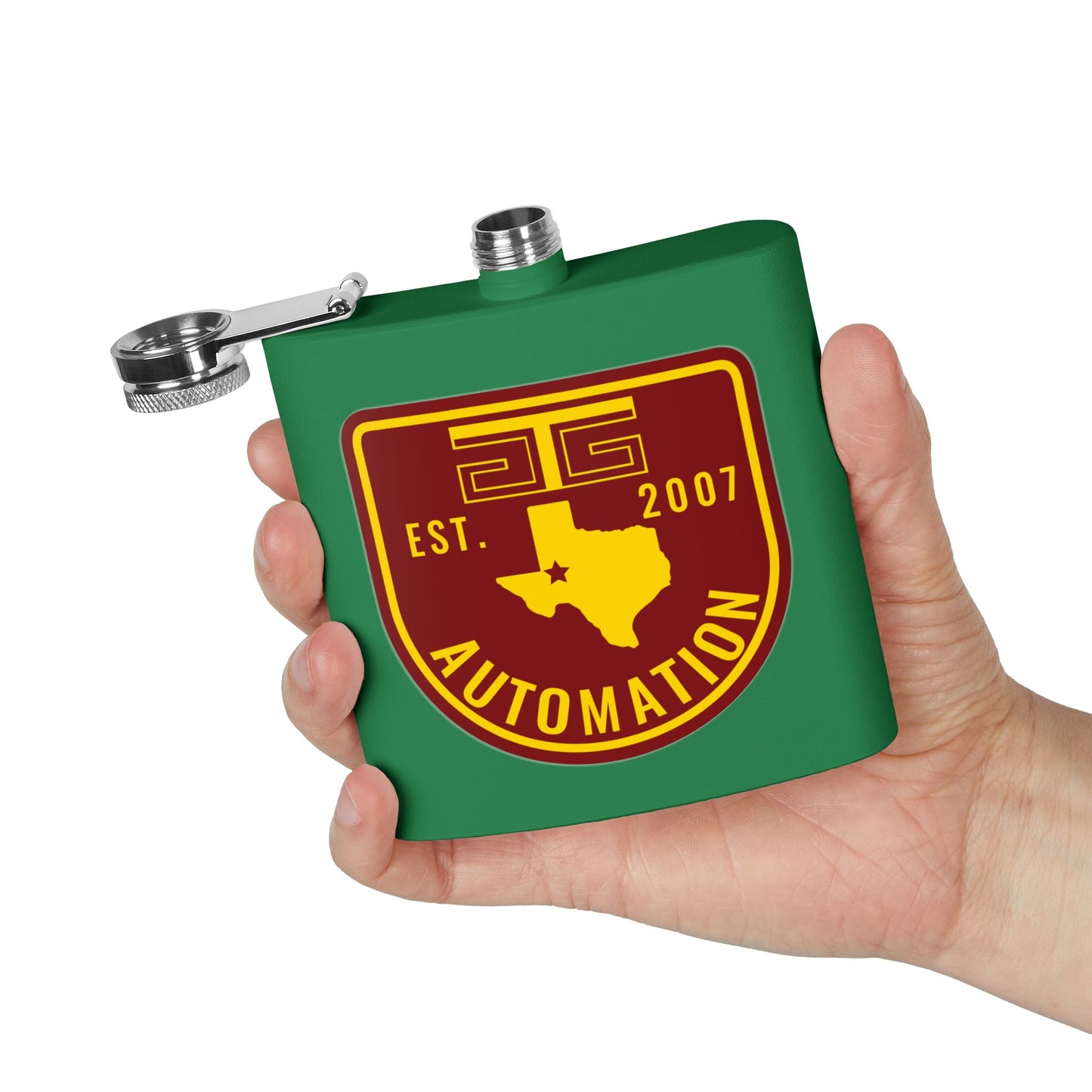 GTG Automation Stainless Steel Flask, 6oz