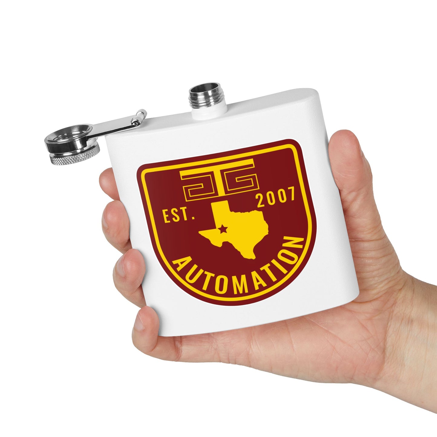 GTG Automation Stainless Steel Flask, 6oz