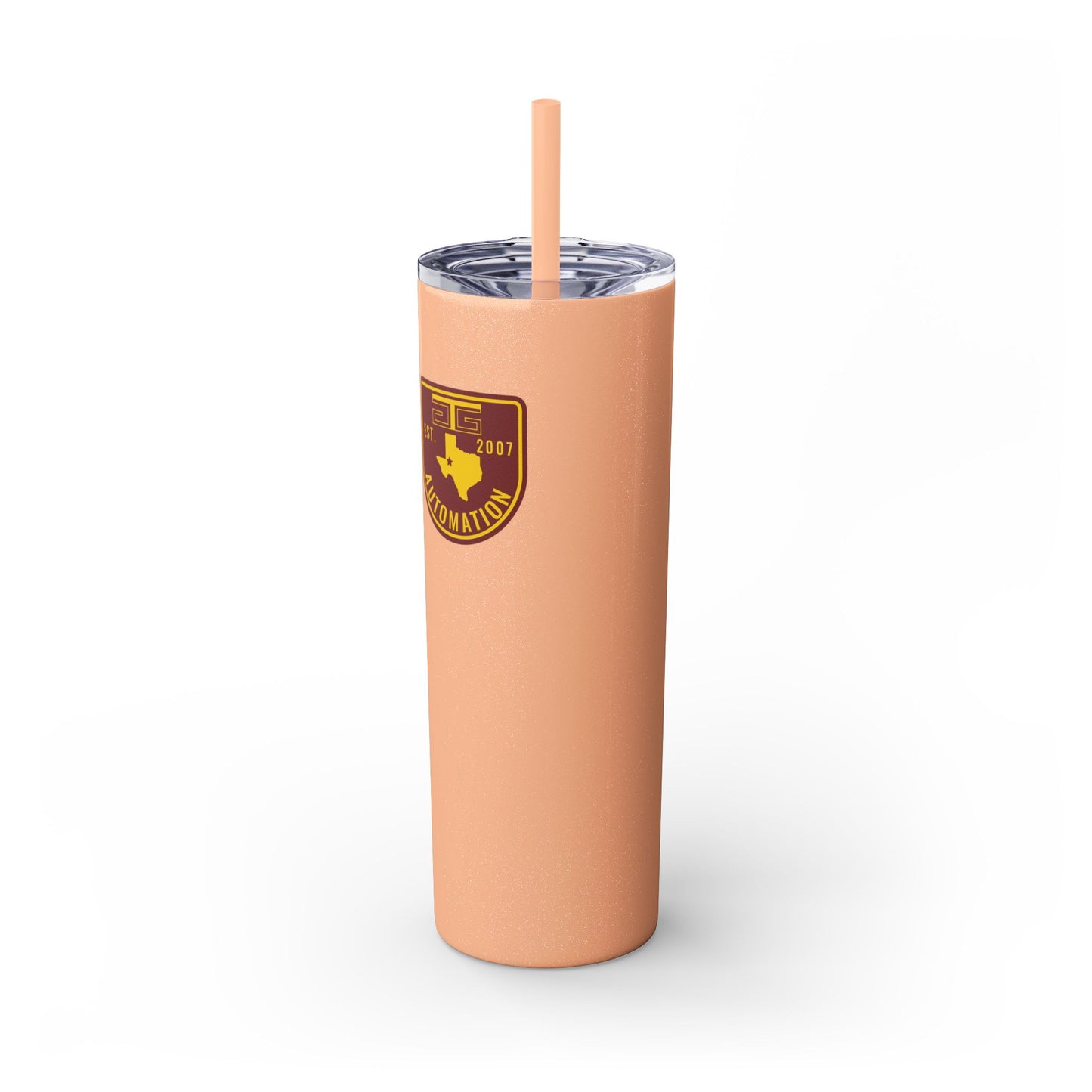 GTG Badge Logo Skinny Tumbler with Straw, 20oz