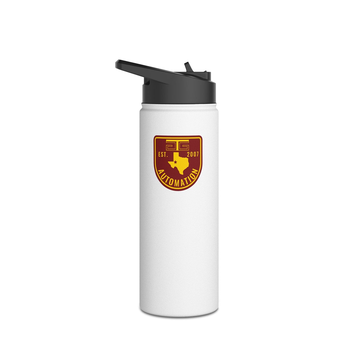 GTG Badge Logo Stainless Steel Water Bottle, Standard Lid