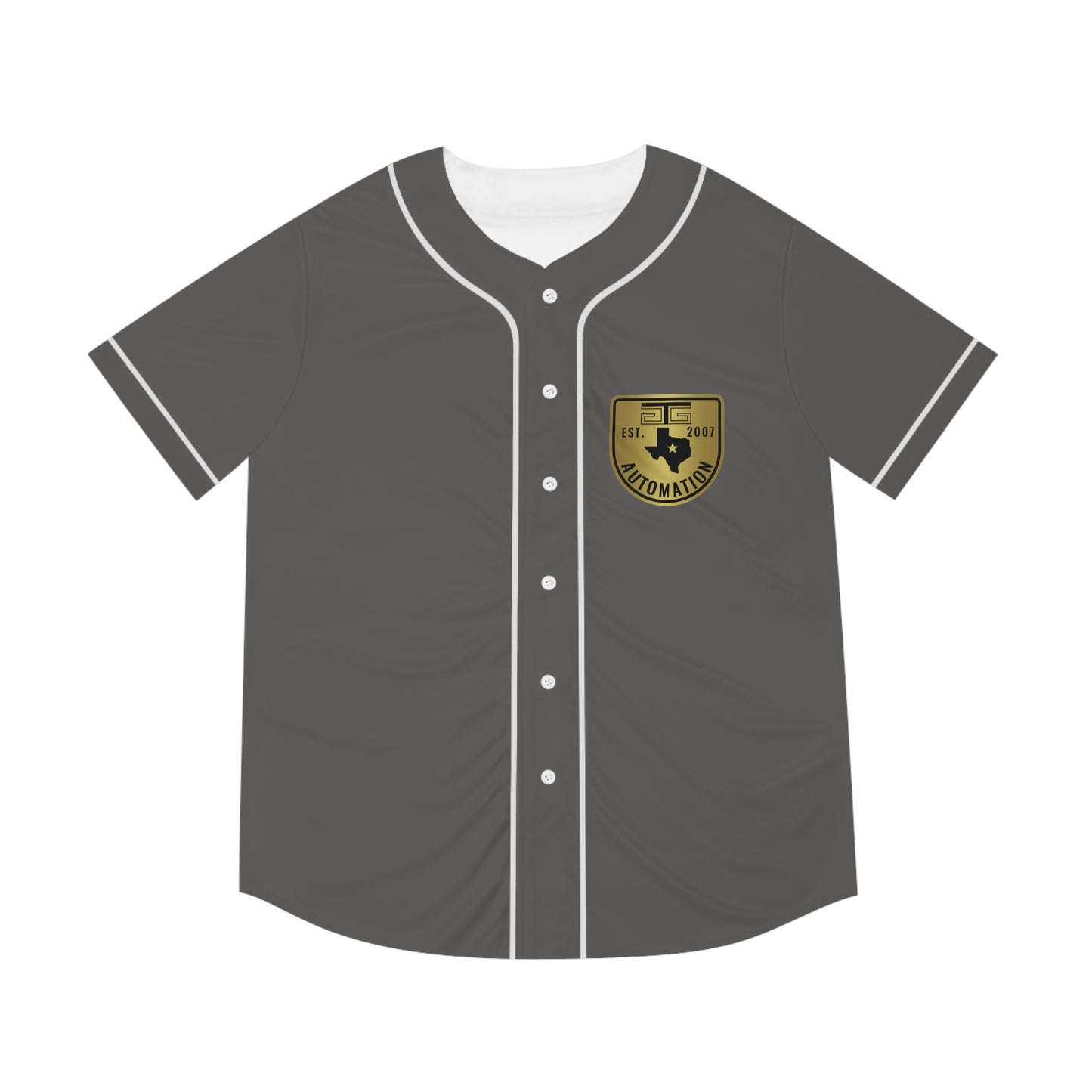 Men's Black and Gold Badge Baseball Jersey