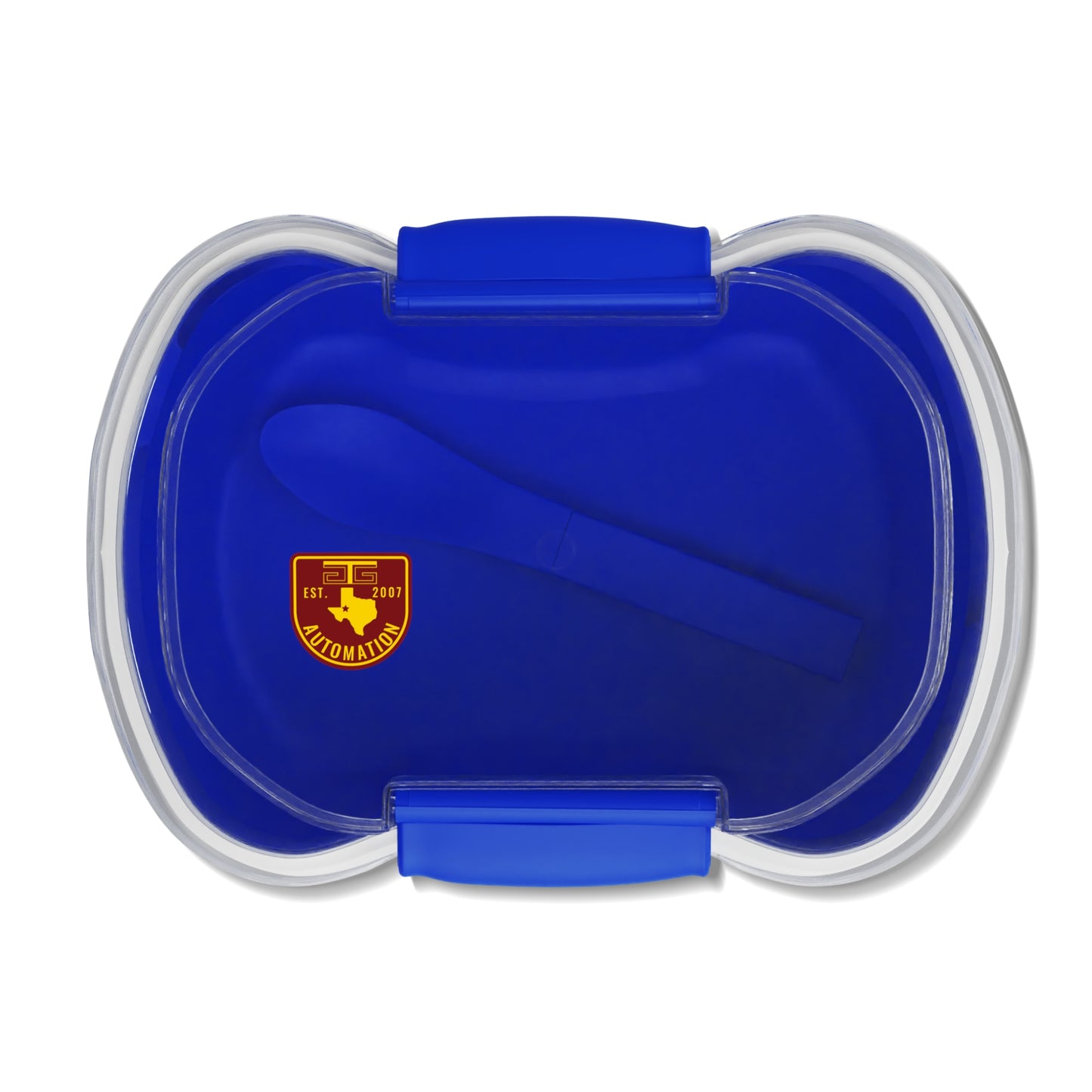 GTG Badge Logo Durable Two-Tier Bento Box with Spoon - Perfect for On-the-Go Meals