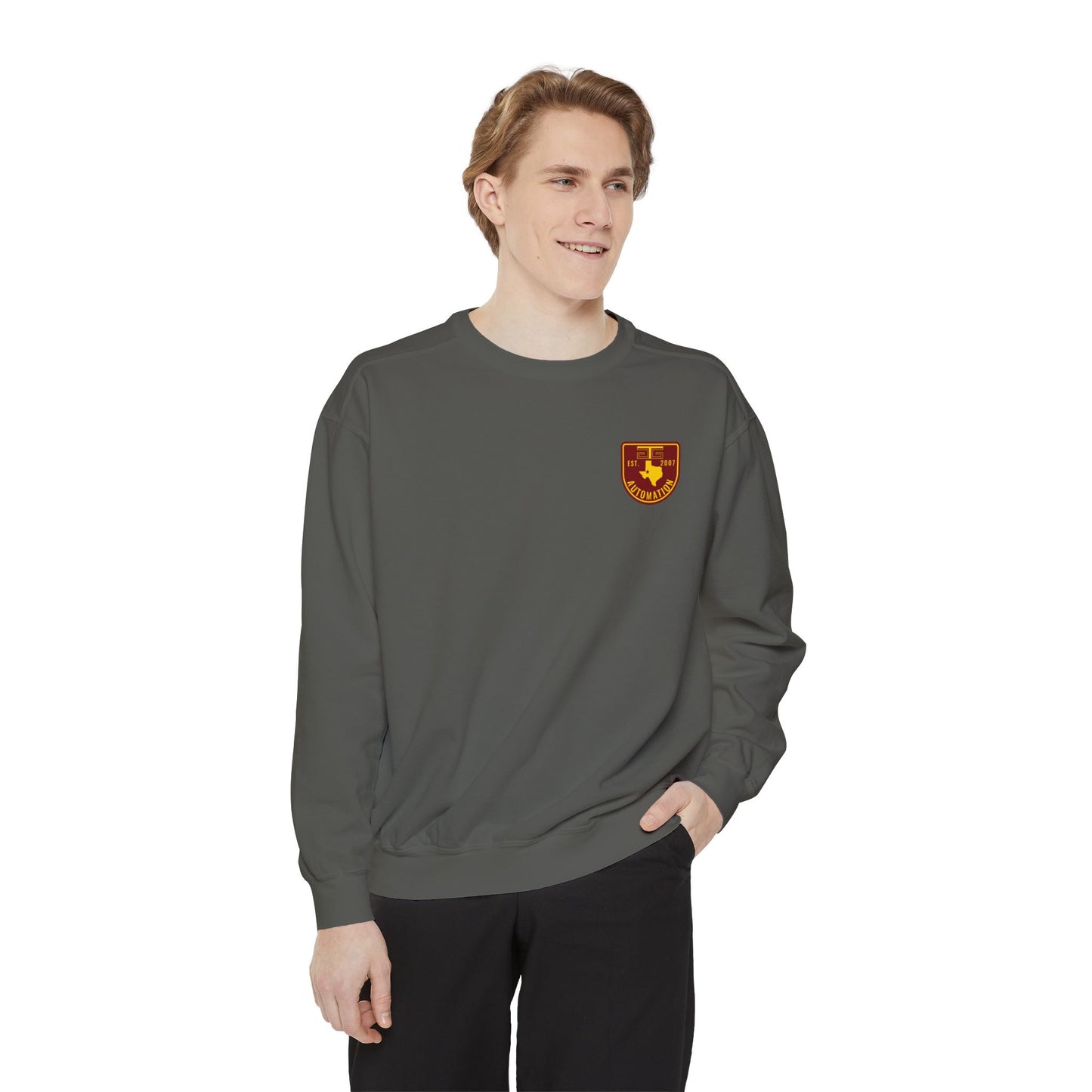 GTG Color Badge Logo Unisex Garment-Dyed Sweatshirt
