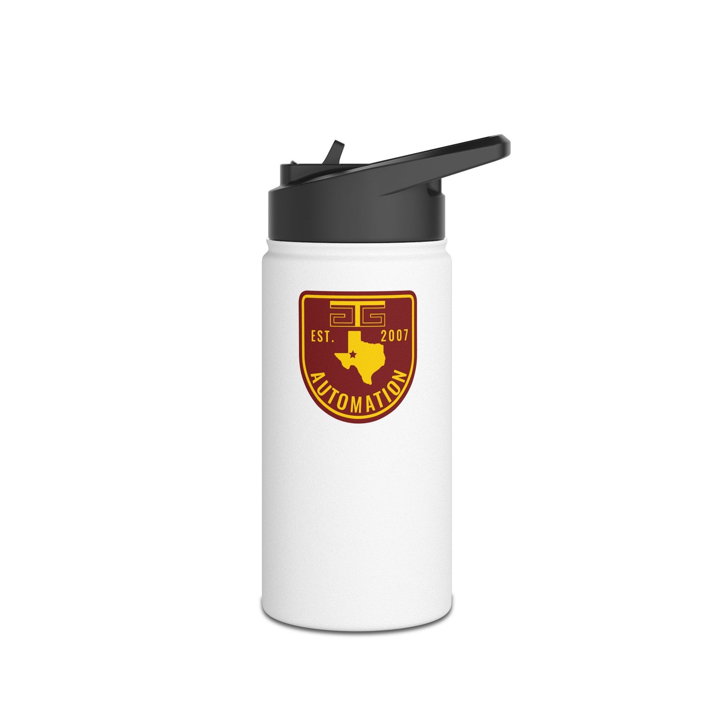 GTG Badge Logo Stainless Steel Water Bottle, Standard Lid