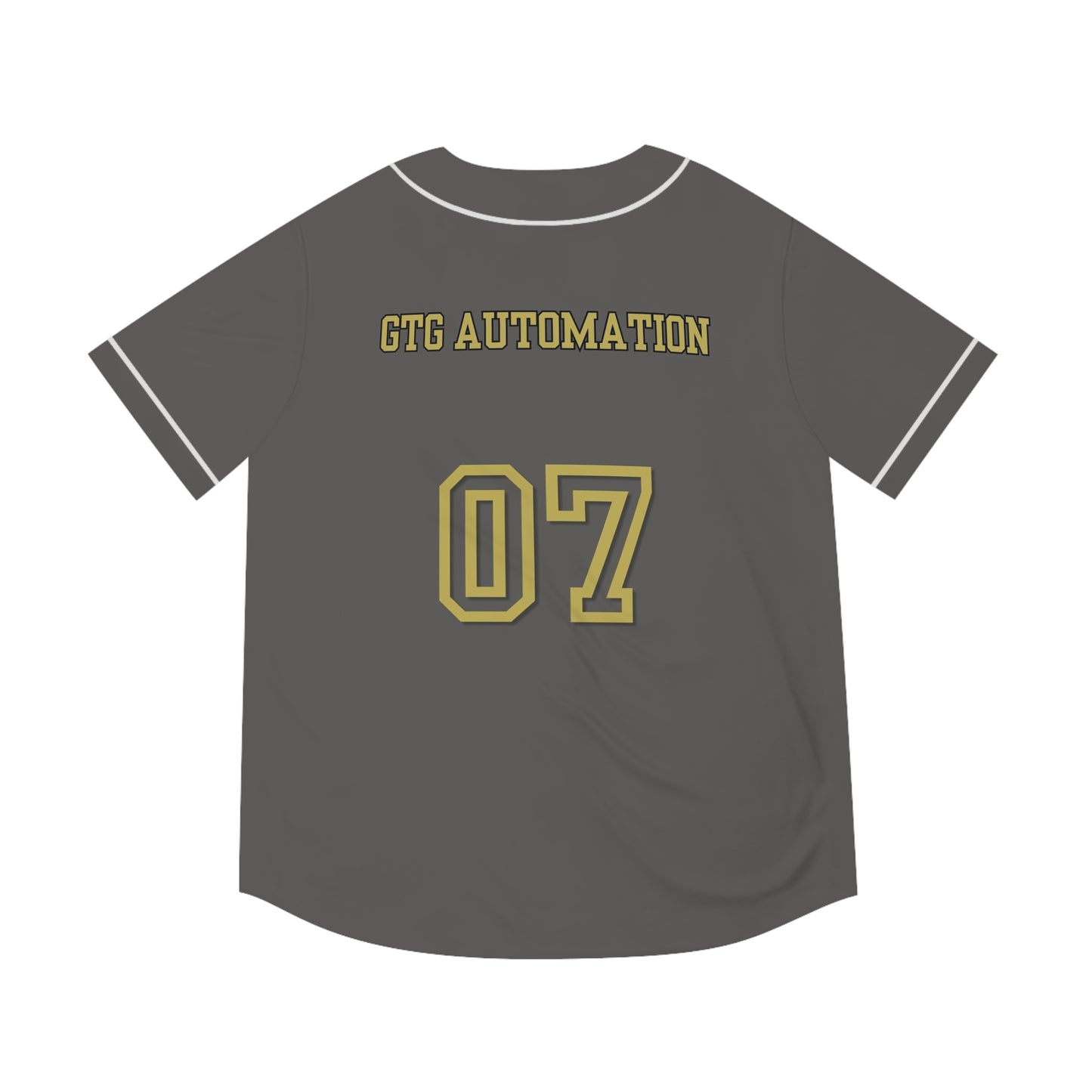 Men's Black and Gold Badge Baseball Jersey