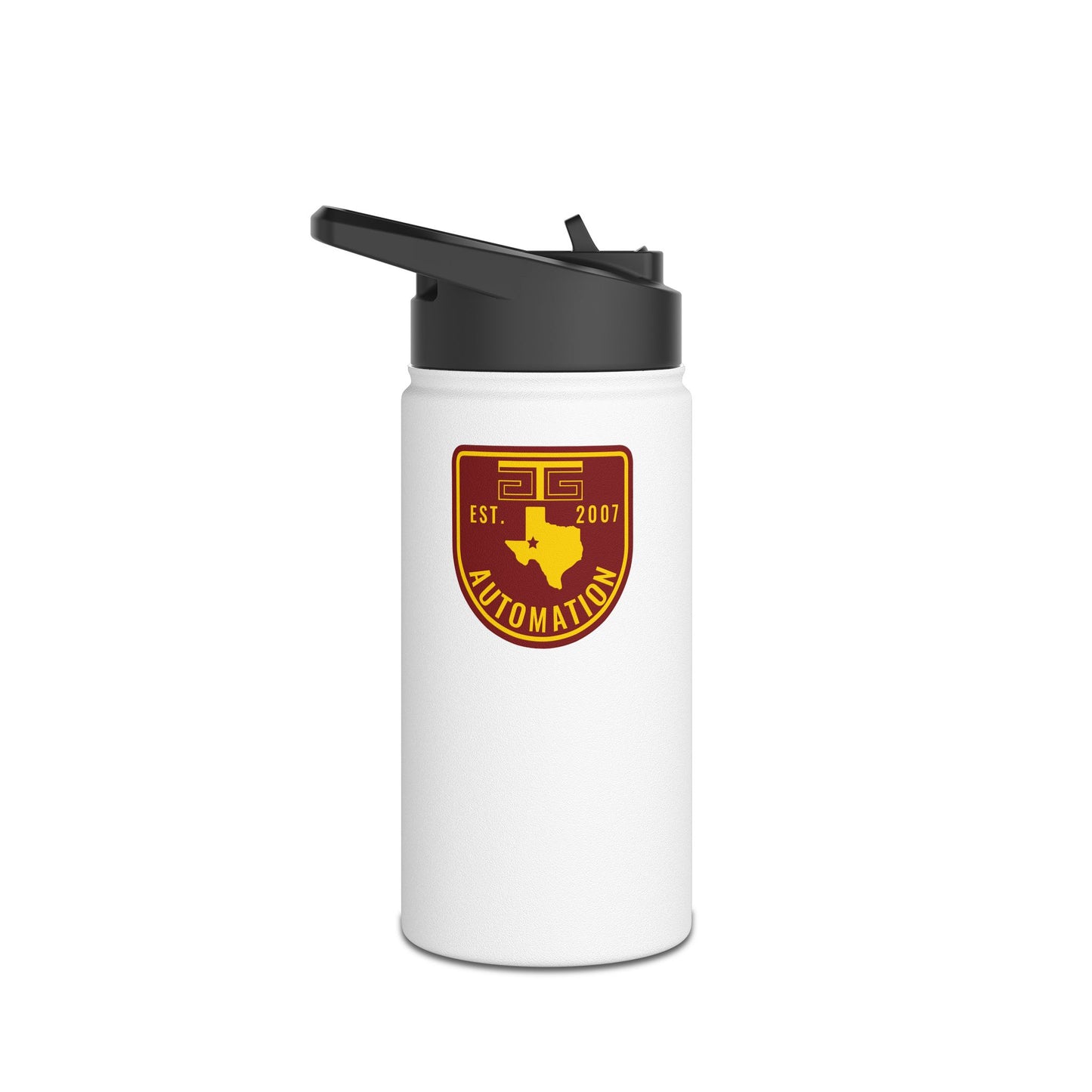 GTG Badge Logo Stainless Steel Water Bottle, Standard Lid